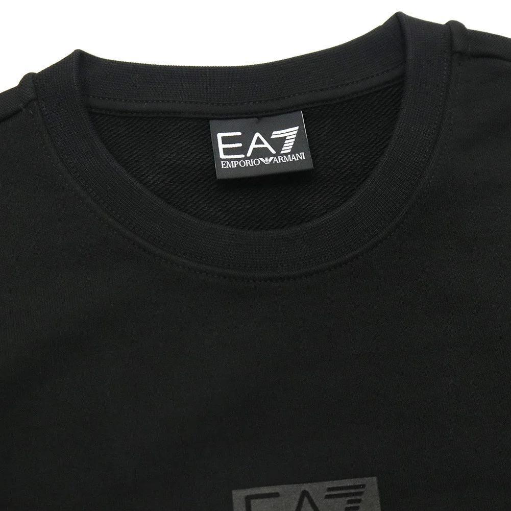Felpa EA7 uomo manica lunga Train logo nero - Image 3