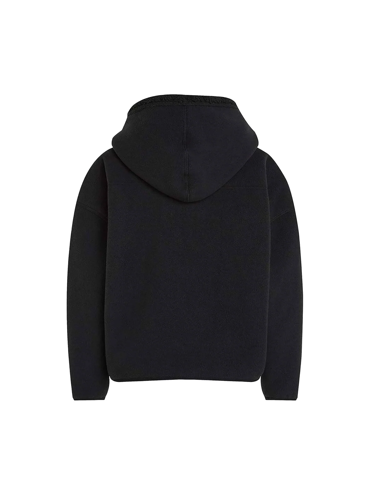 Felpa teen interno in pile con zip nero - Image 2