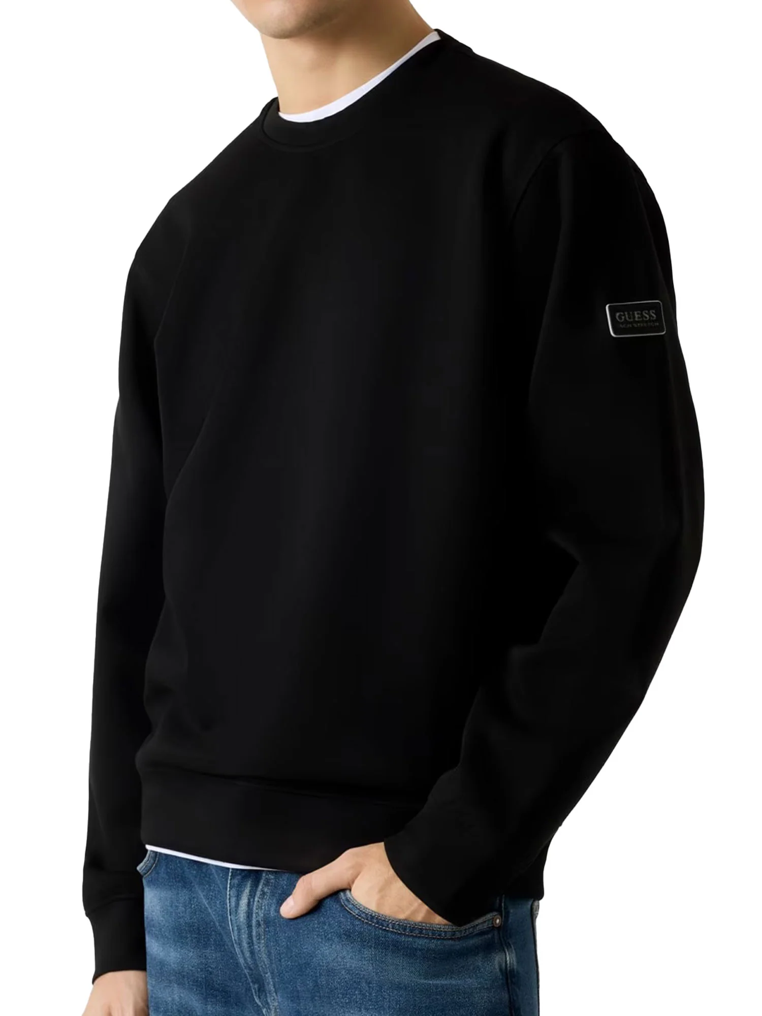Felpa Guess uomo New T.Stretch nero