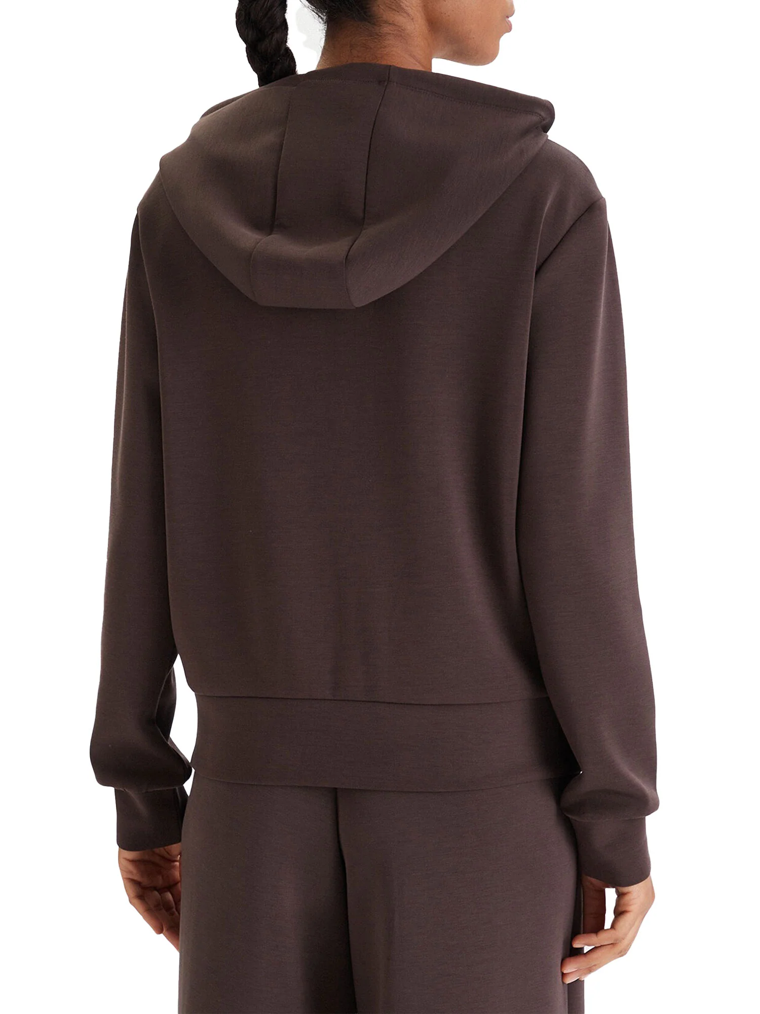 Felpa Guess Donna con zip e cappuccio olympe moro - Image 2
