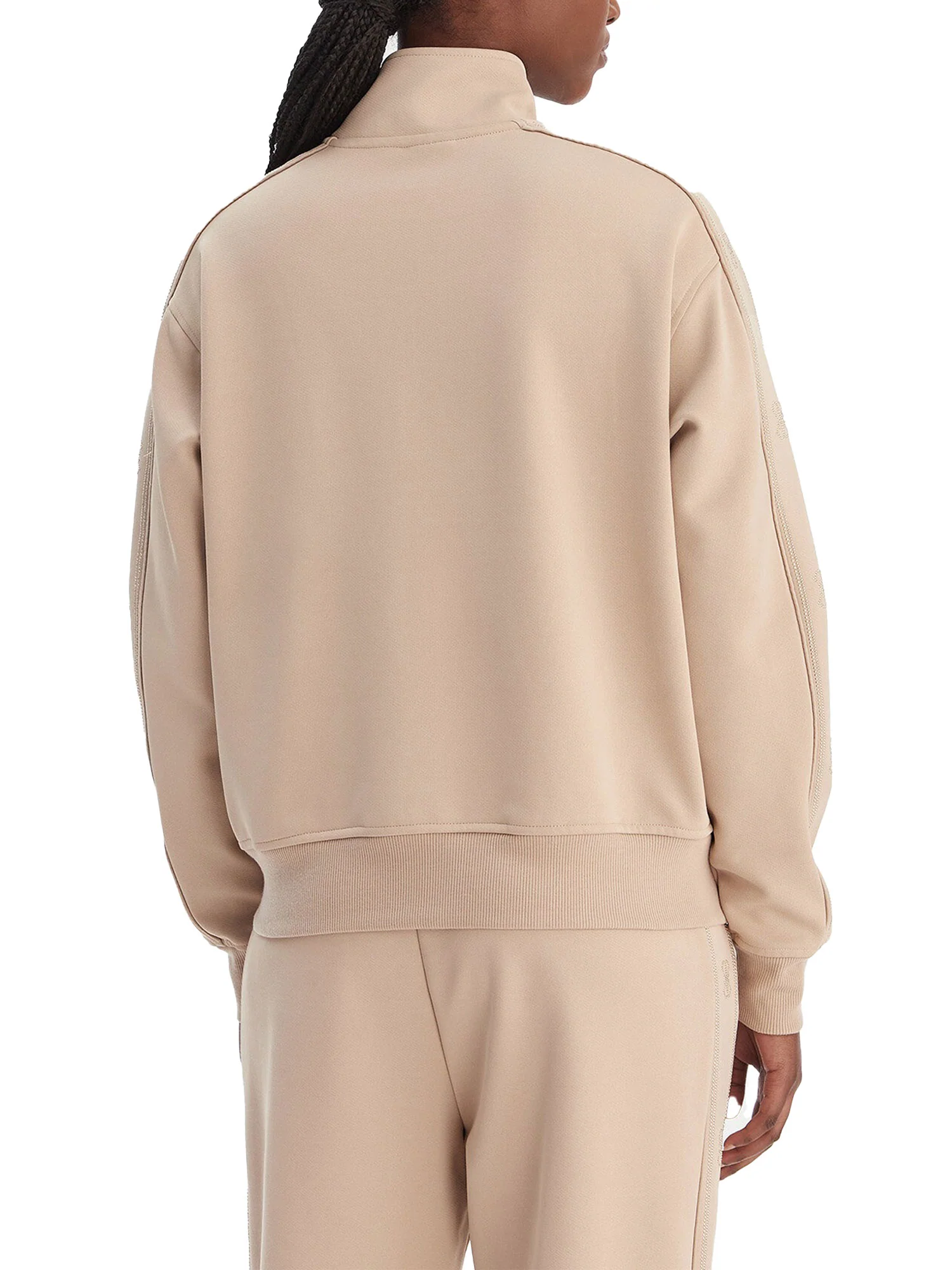 Felpa Guess Donna con zip octavia sabbia - Image 2