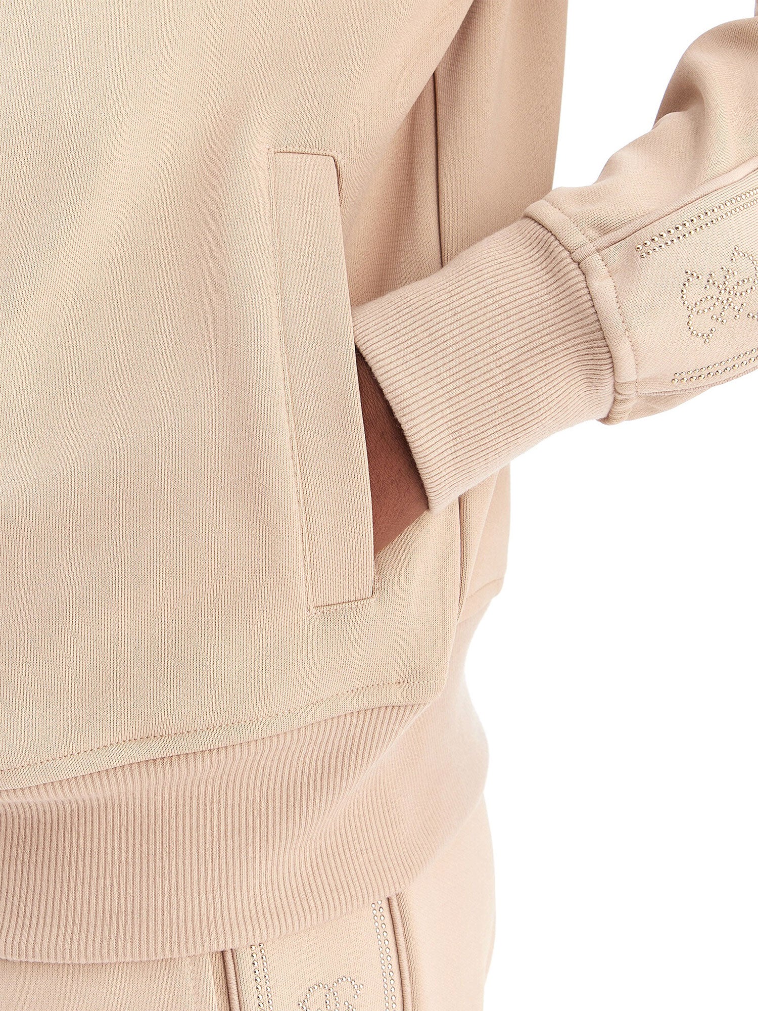 Felpa Guess Donna con zip octavia sabbia - Image 4