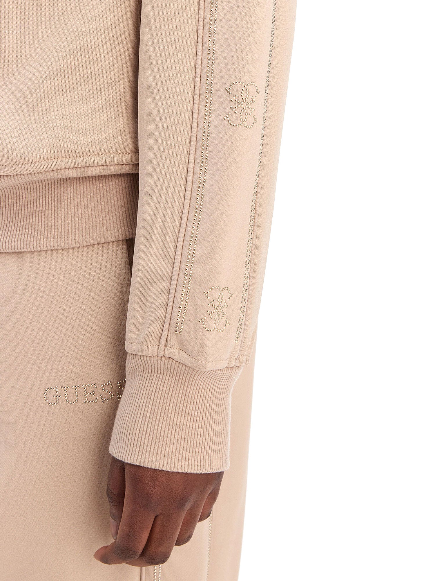 Felpa Guess Donna con zip octavia sabbia - Image 5