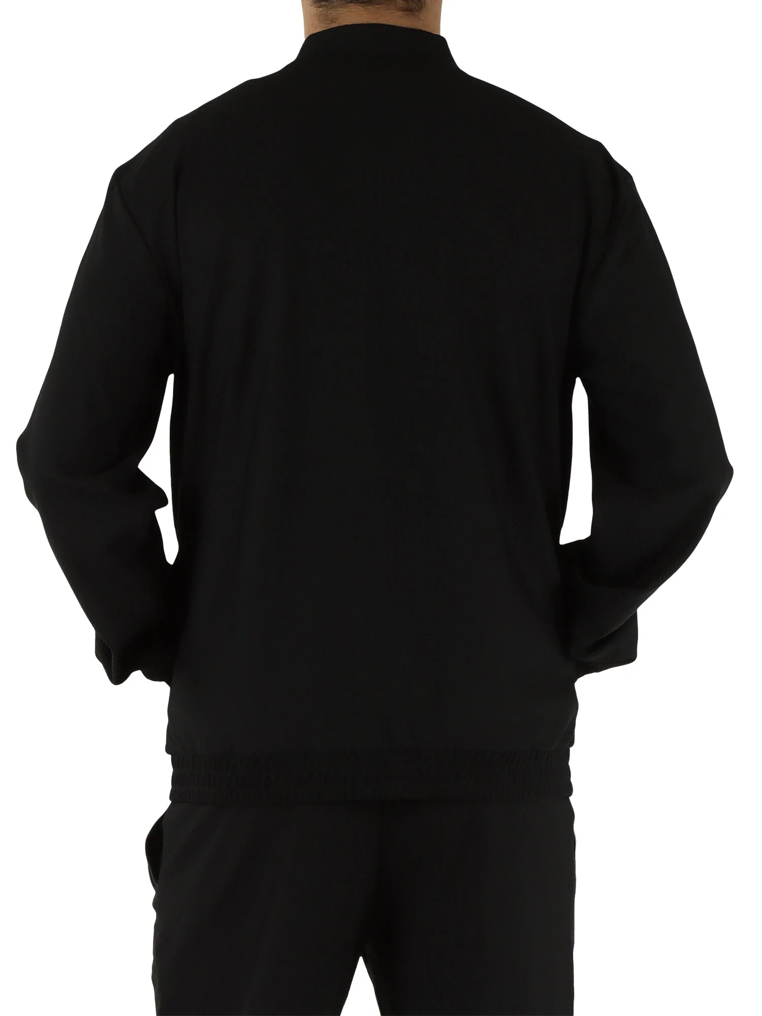 Felpa EA7 uomo con zip Premium nero - Image 2