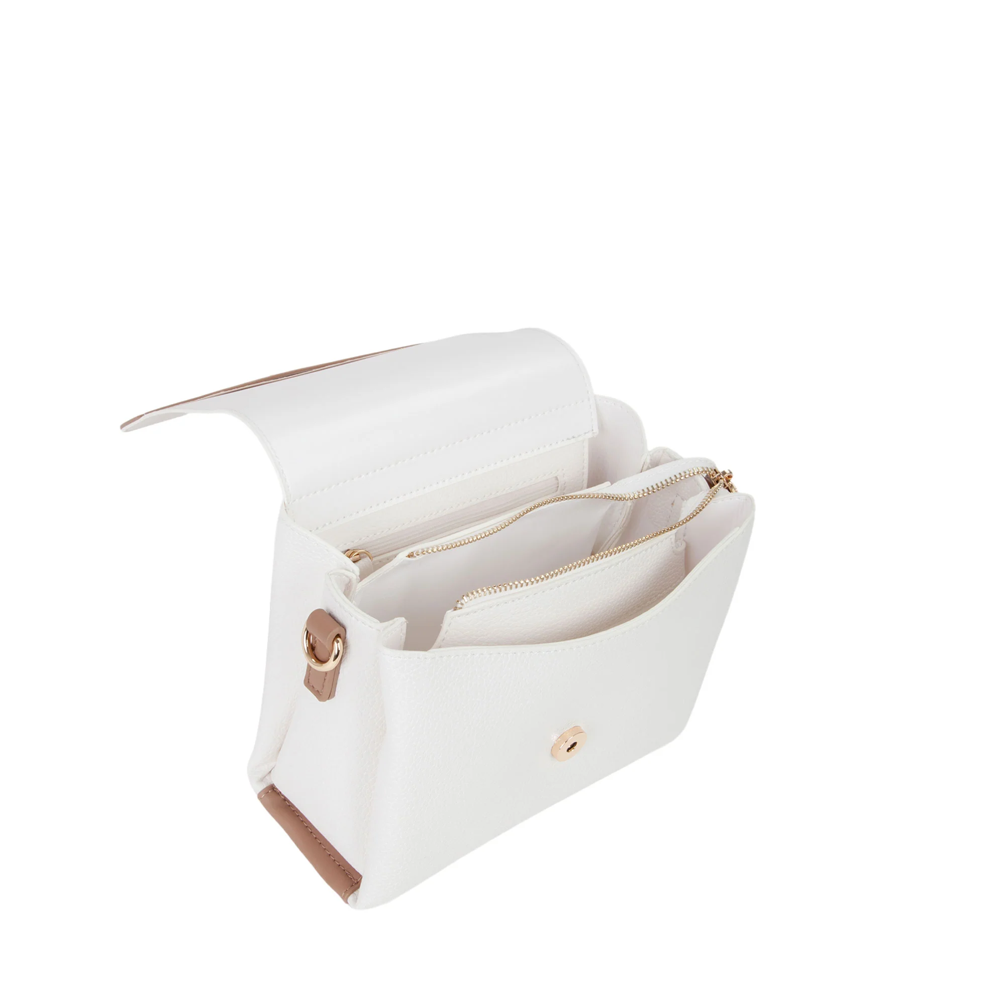 Borsa a spalla con pattina small Valentino donna alexia bianco cuoio - Image 5