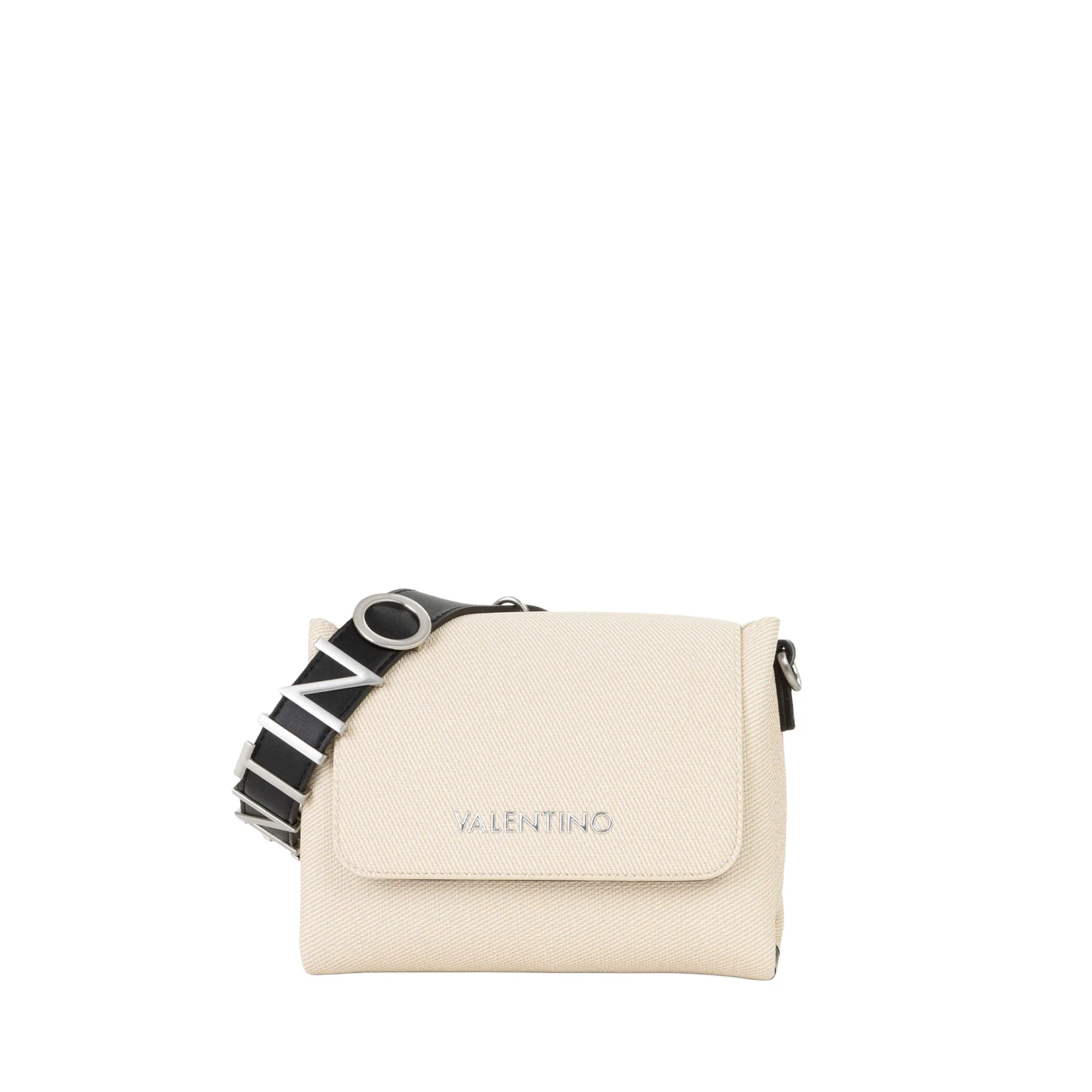 Borsa a spalla con pattina Valentino donna alexia summer naturale/nero - Image 2