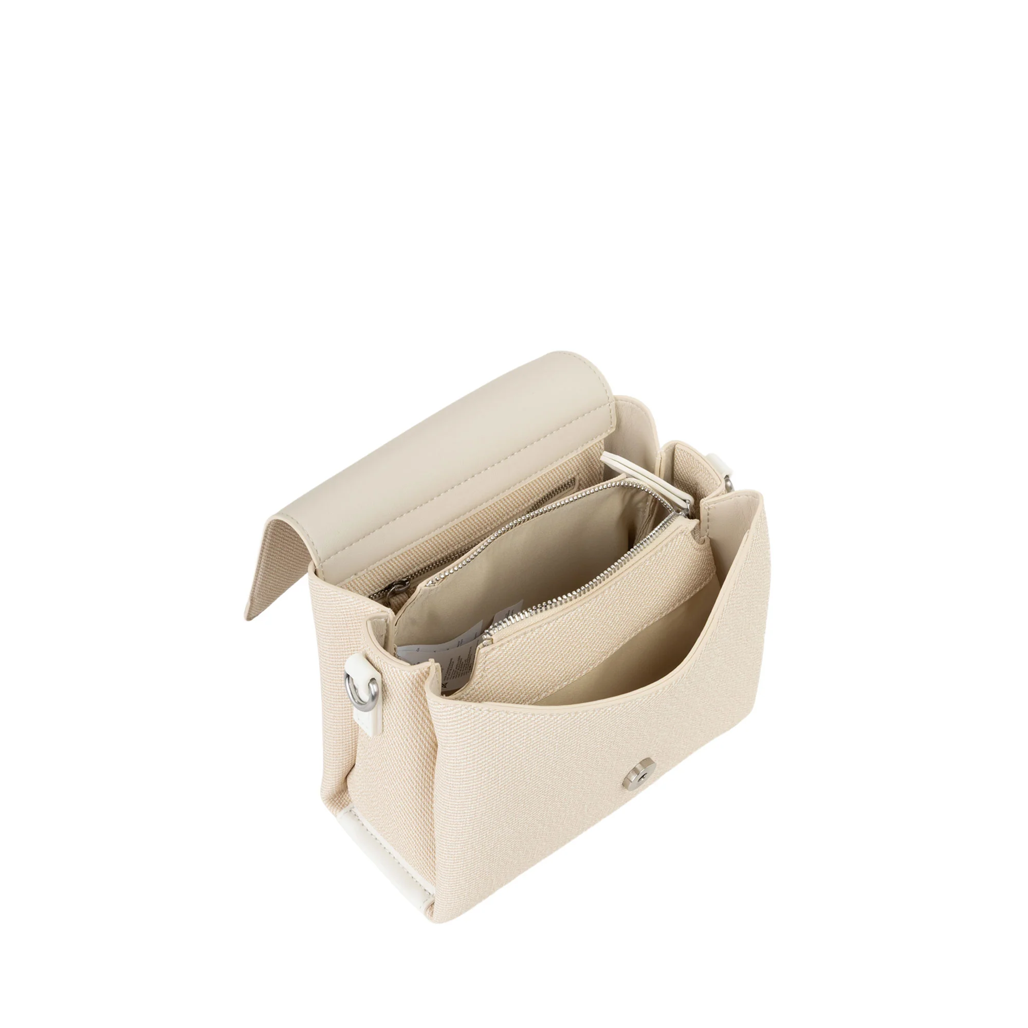 Borsa a spalla con pattina Valentino donna alexia summer naturale/panna - Image 5