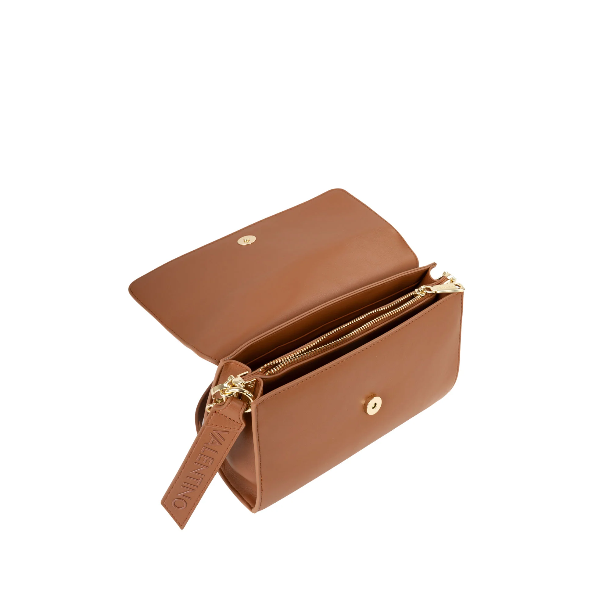 Borsa a spalla Valentino donna con pattina Hira cuoio - Image 4