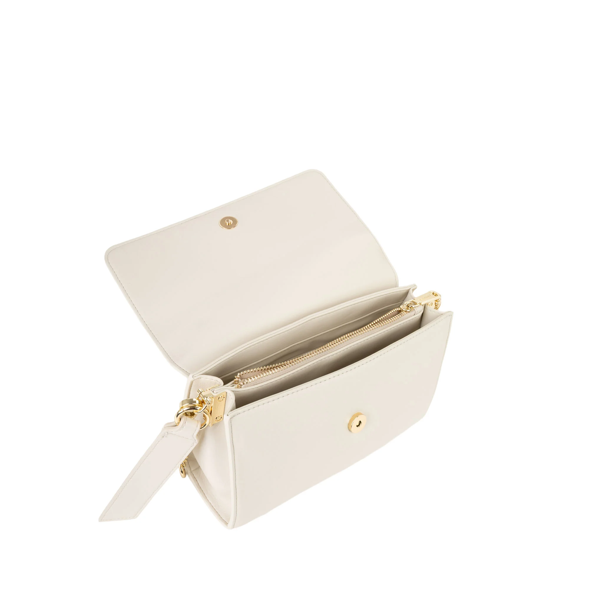 Borsa a spalla Valentino donna con pattina Hira ecrù - Image 4
