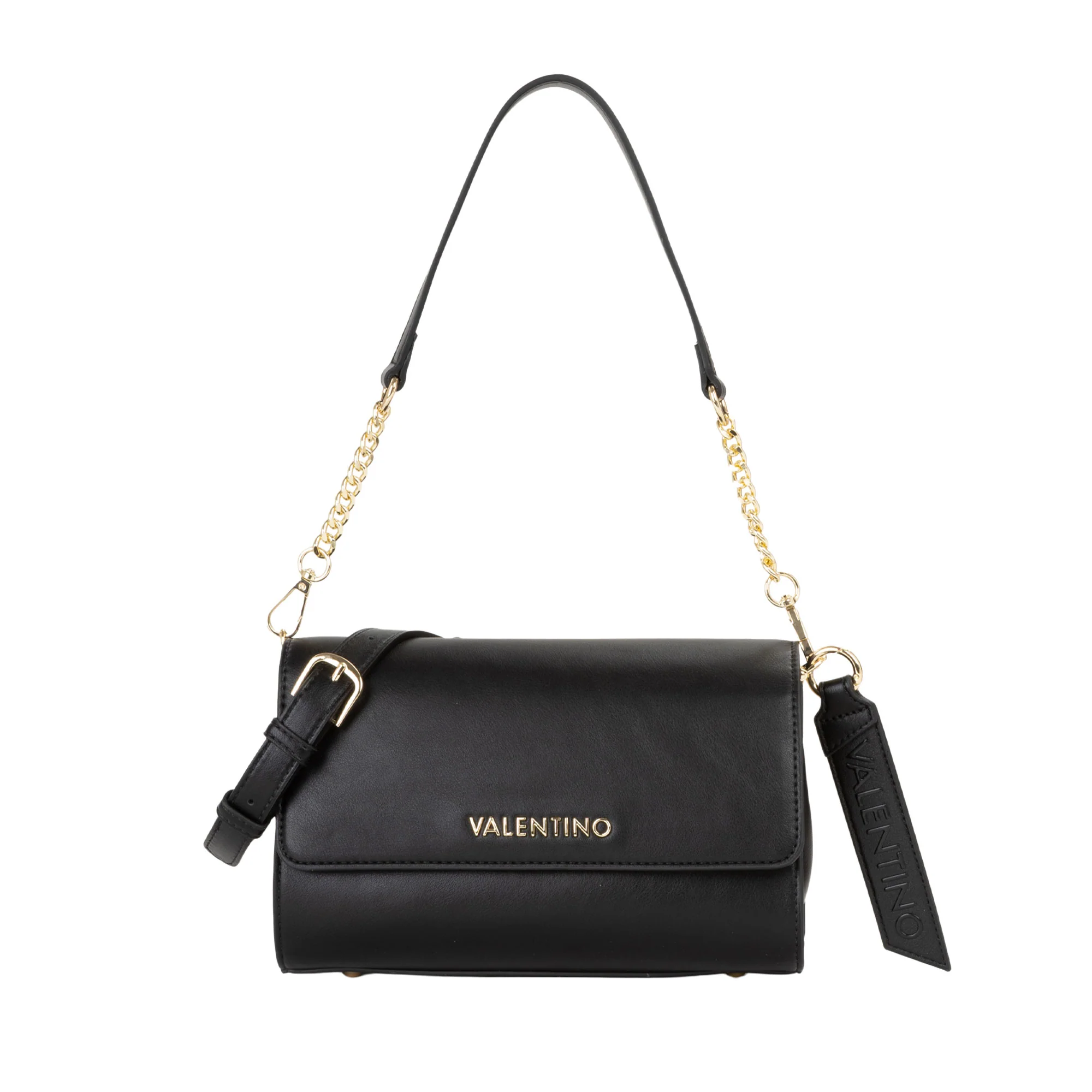Borsa a spalla Valentino donna con pattina Hira nero