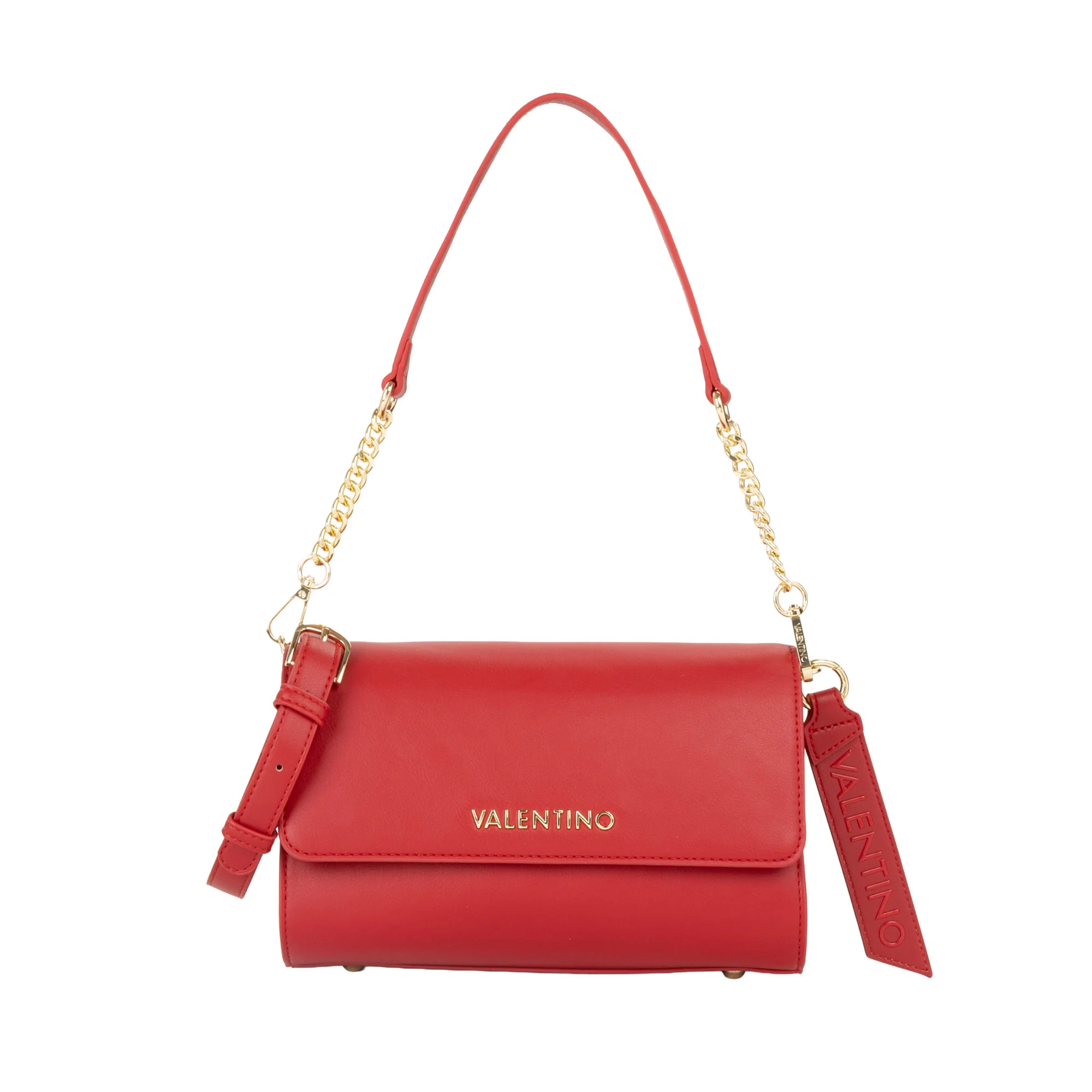 Borsa a spalla Valentino donna con pattina Hira rubino
