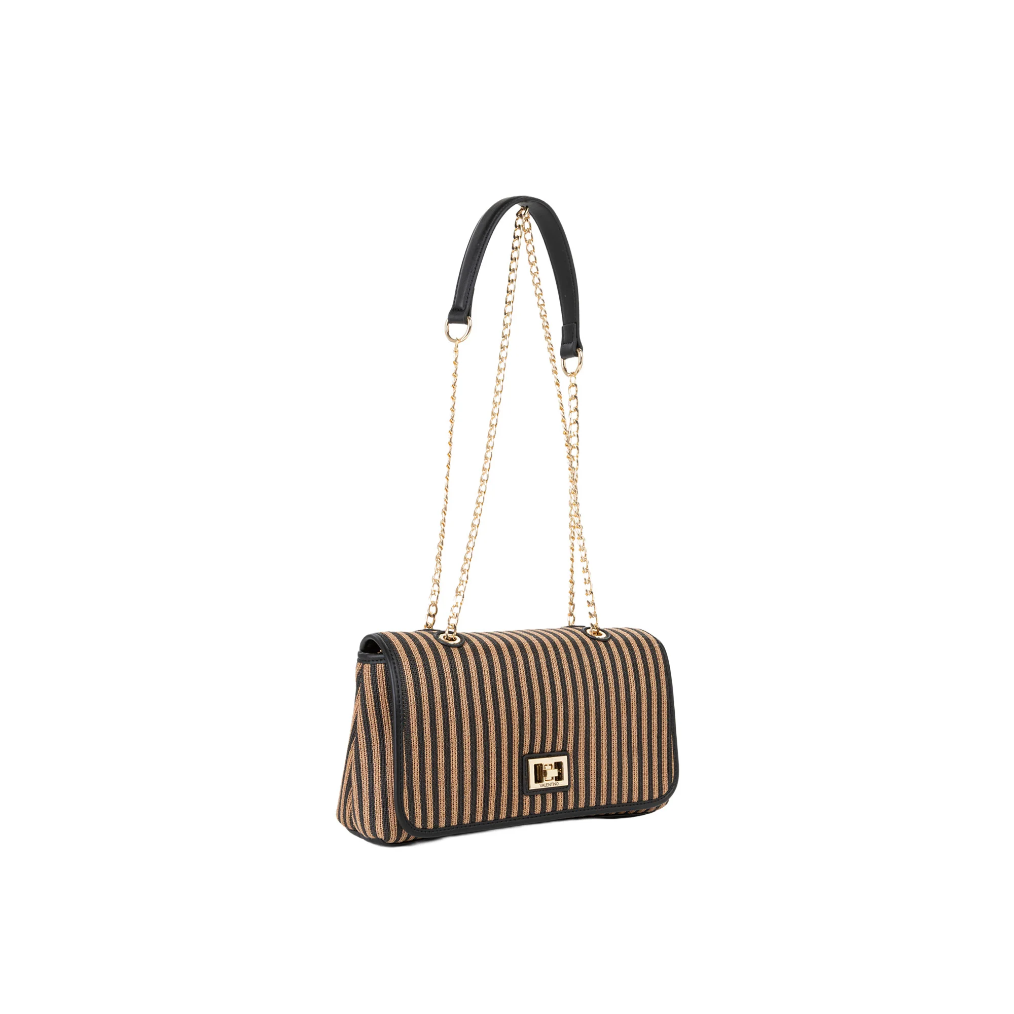 Borsa a spalla con pattina Valentino donna selene cuoio/nero - Image 2