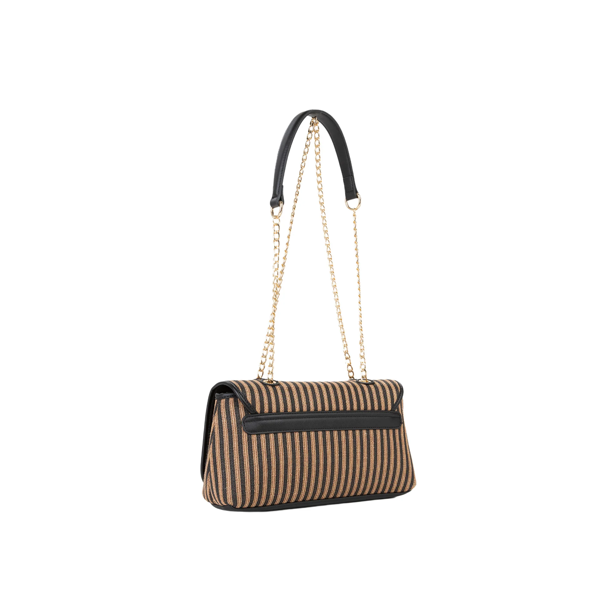 Borsa a spalla con pattina Valentino donna selene cuoio/nero - Image 3