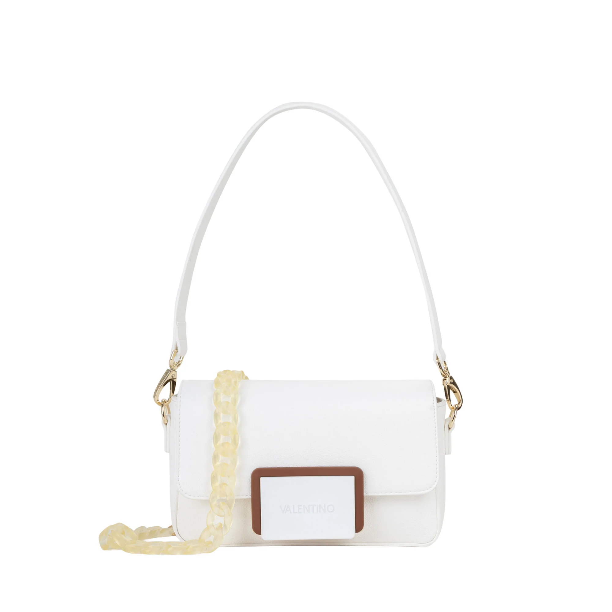Borsa a spalla con pattina Valentino donna thetis bianco