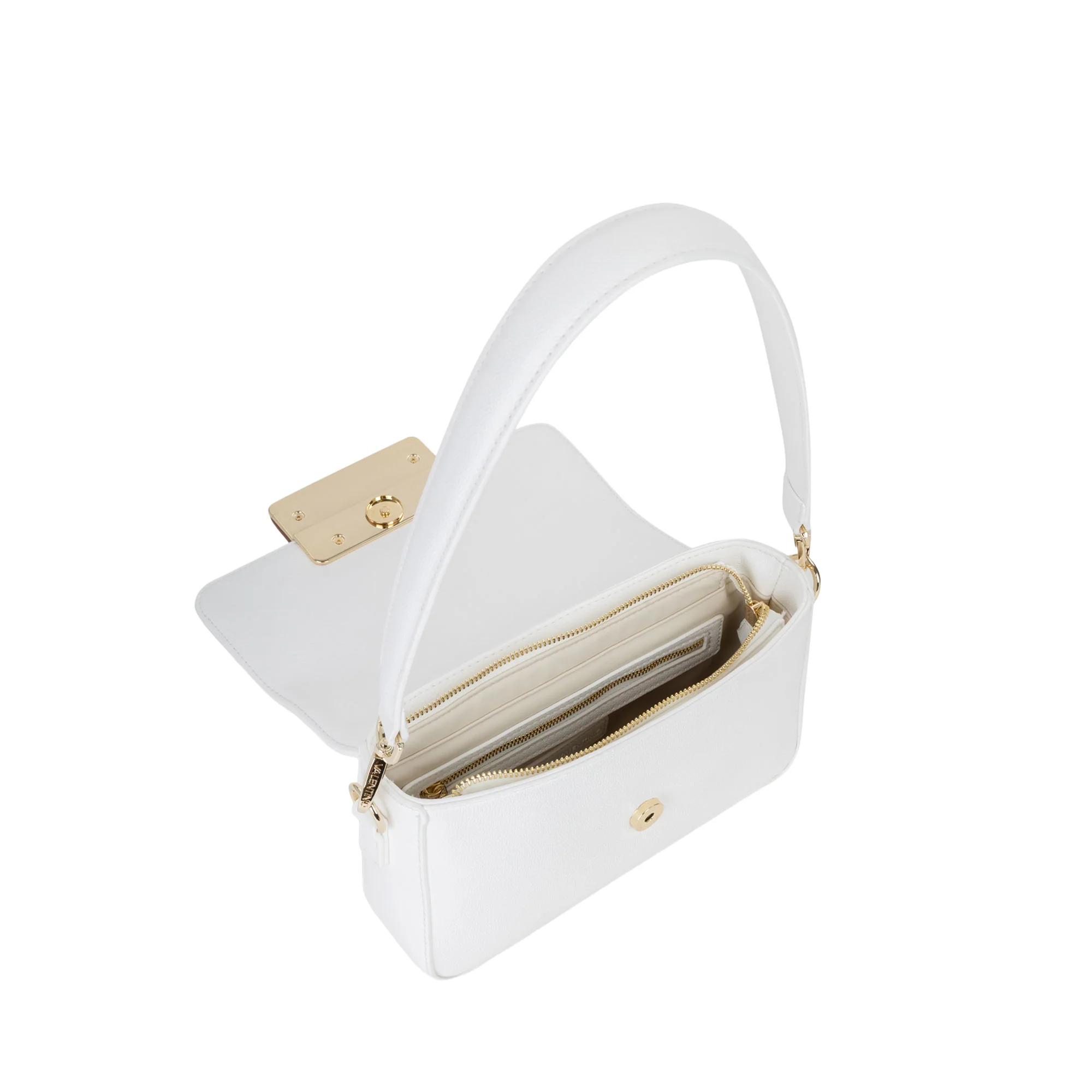 Borsa a spalla con pattina Valentino donna thetis bianco - Image 4