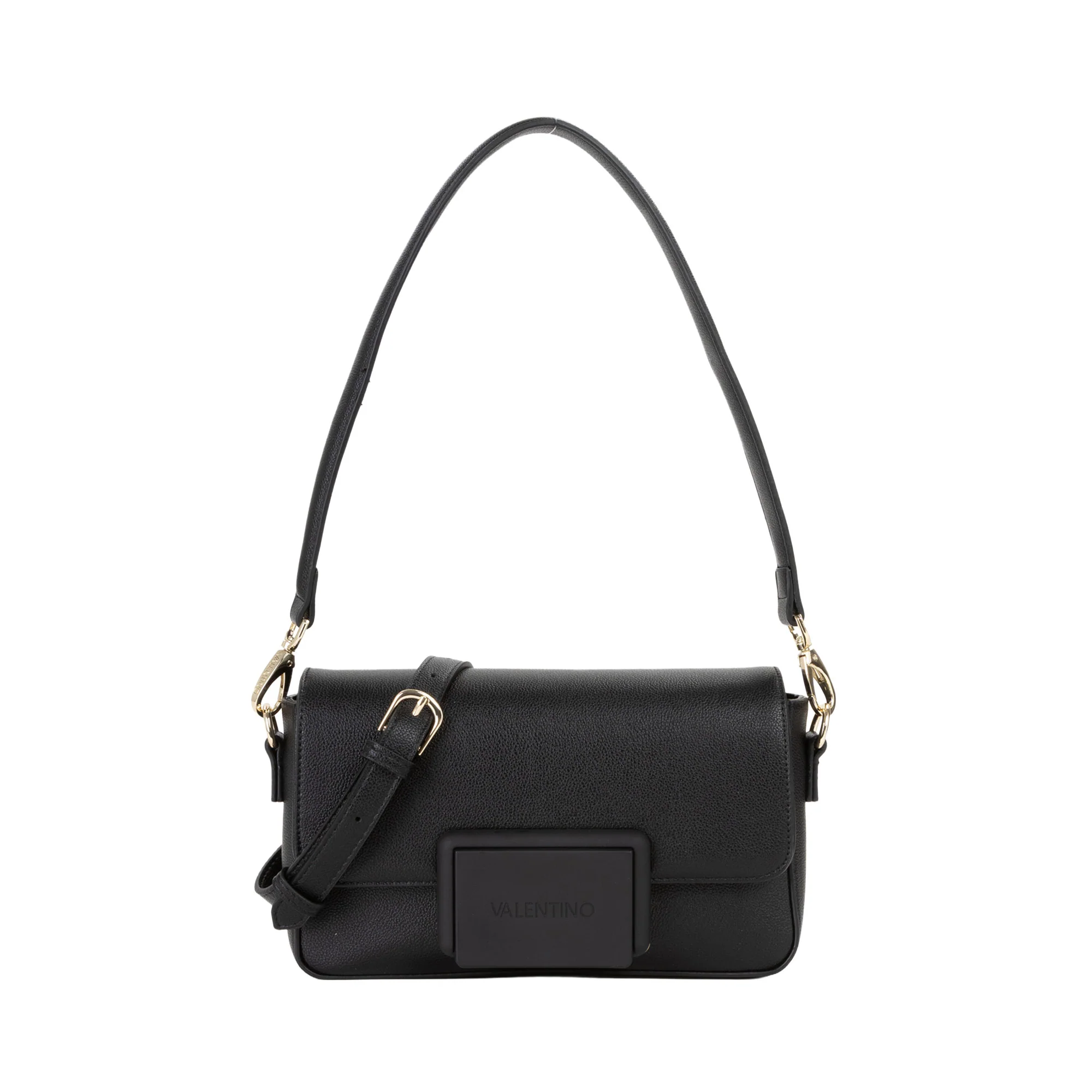 Borsa a spalla con pattina Valentino donna thetis nero