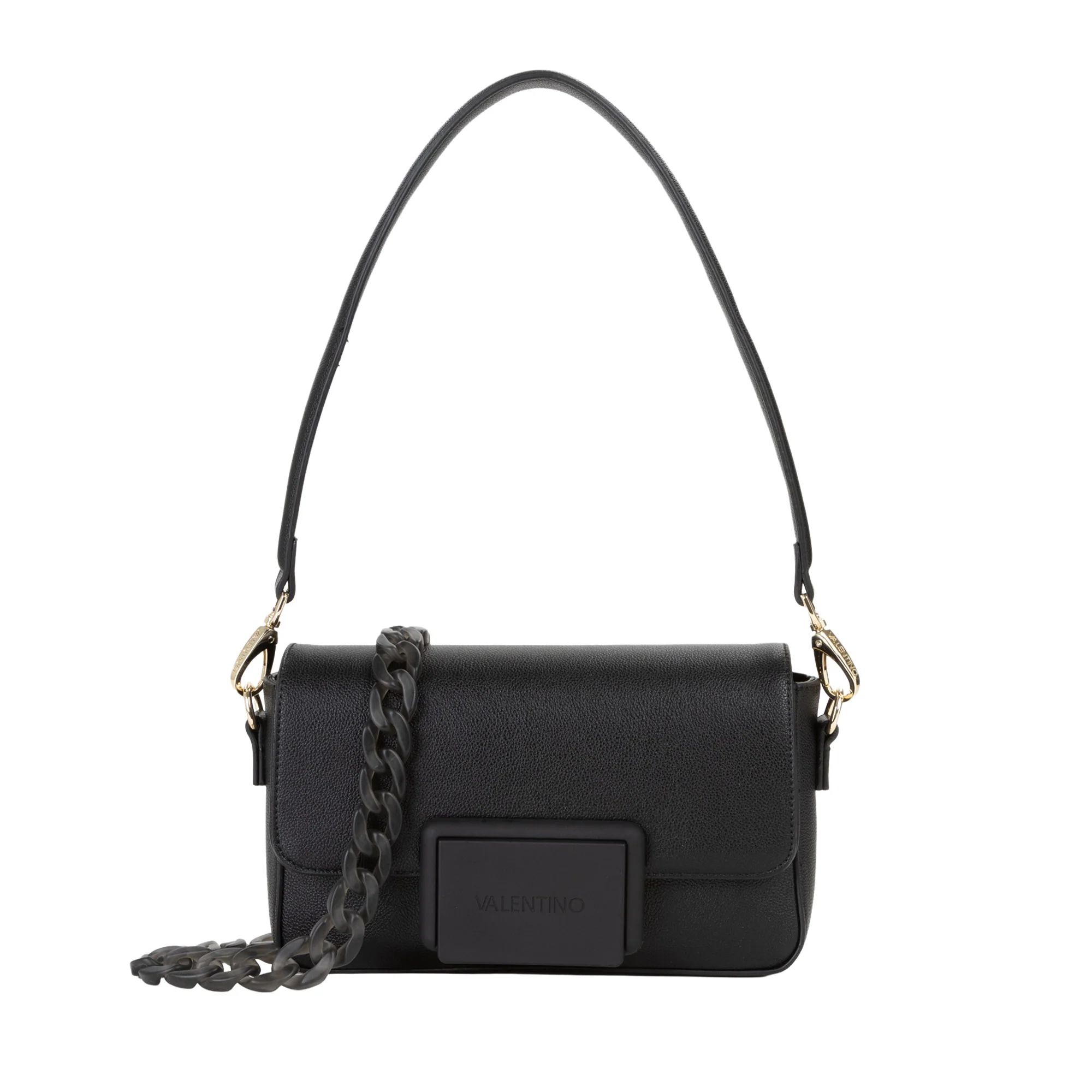 Borsa a spalla con pattina Valentino donna thetis nero - Image 2