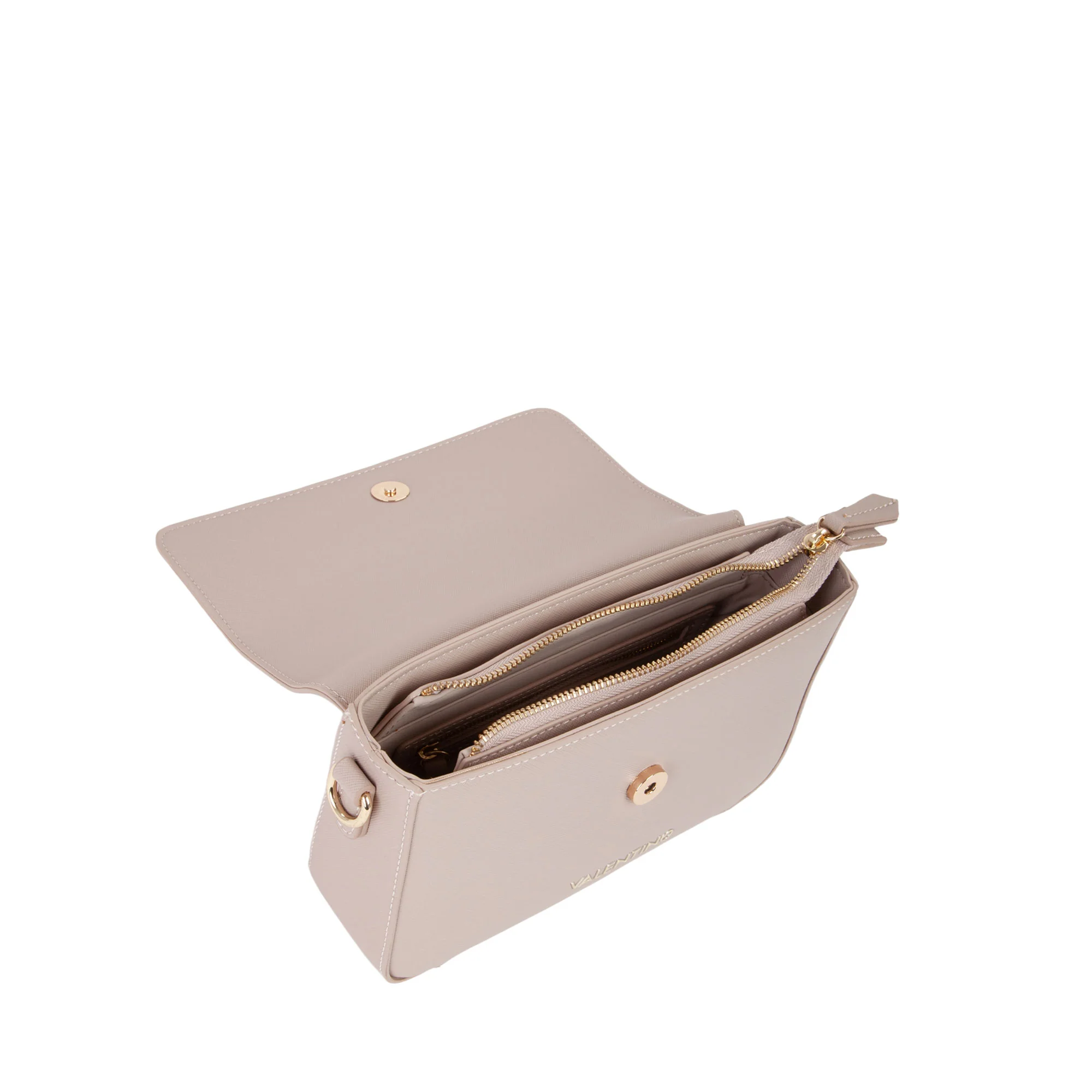 Borsa a spalla con pattina Valentino donna zero re beige - Image 5