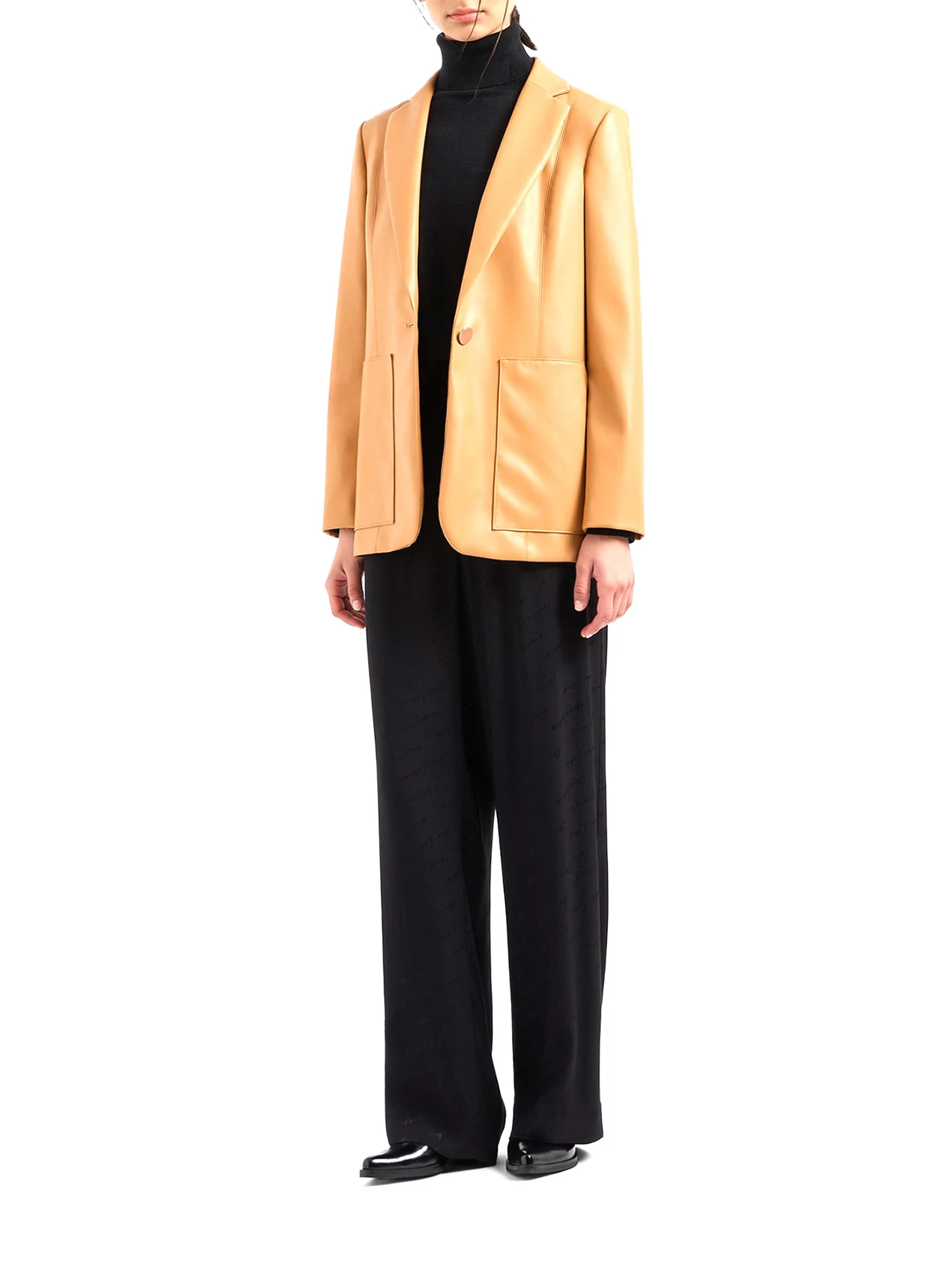 Giacca blazer un bottone terracotta - Image 3