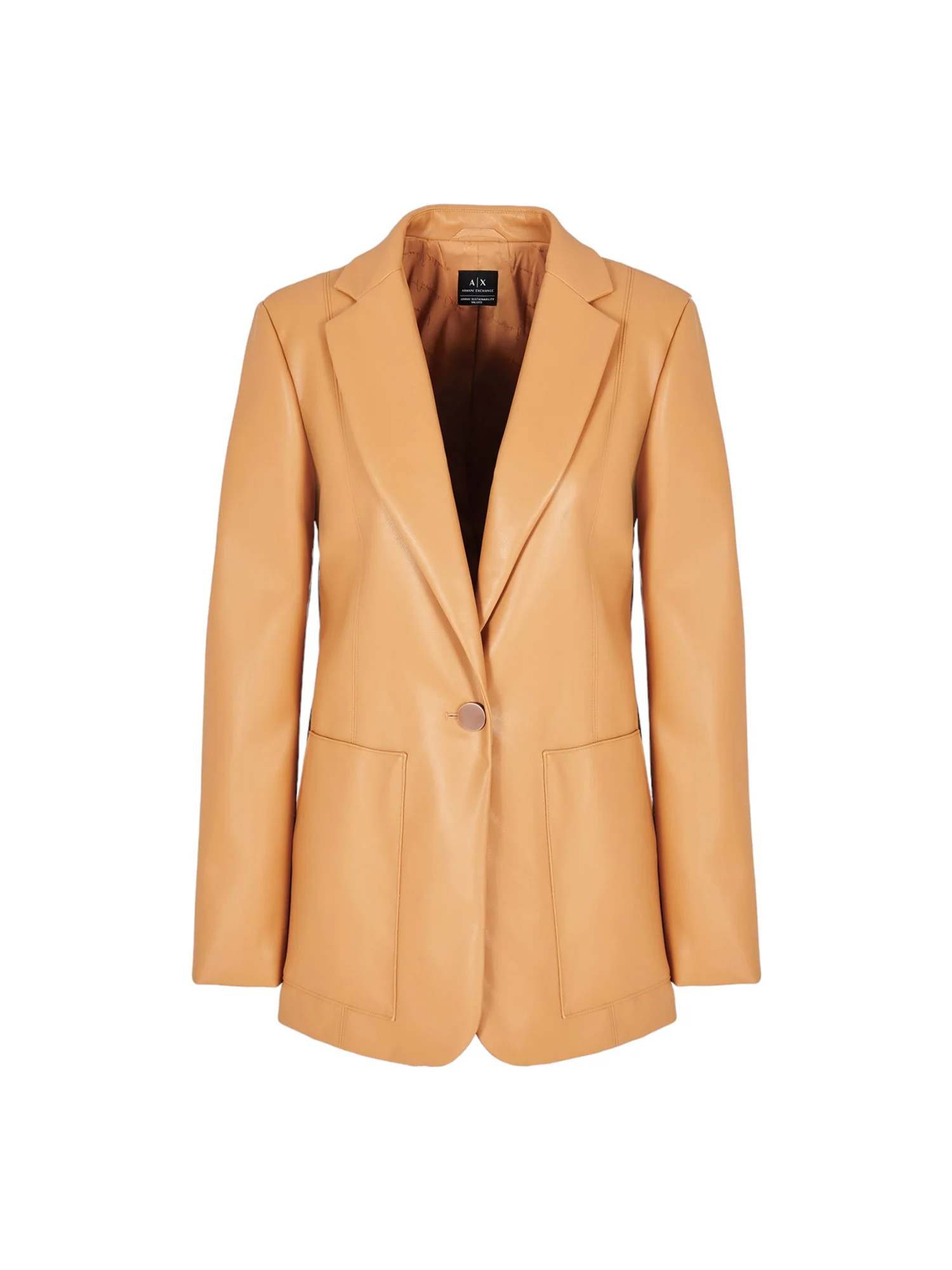 Giacca blazer un bottone terracotta - Image 4