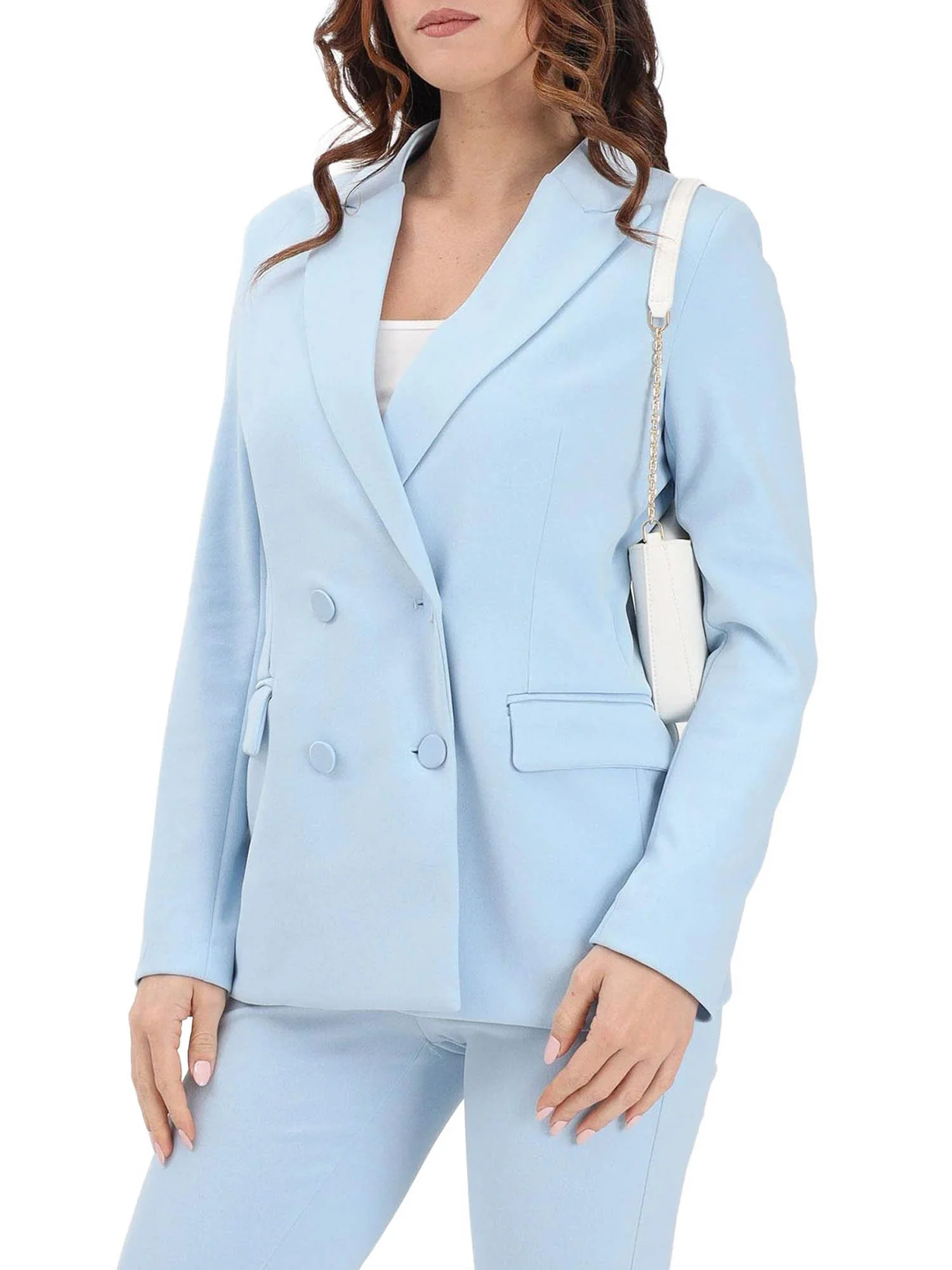 Giacca Vicolo donna Dopppio petto azzurro