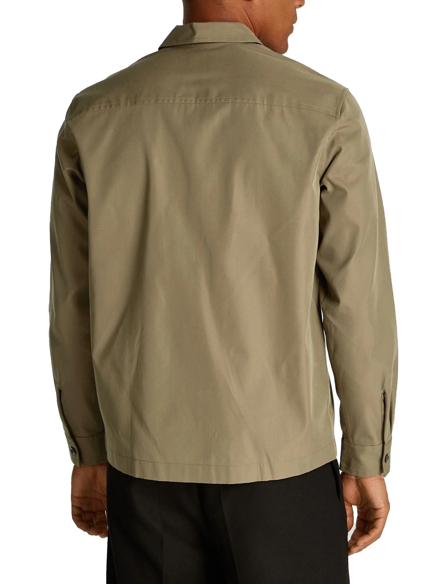 Giacca overshirt con bottoni e tasche sul petto verde - Image 2
