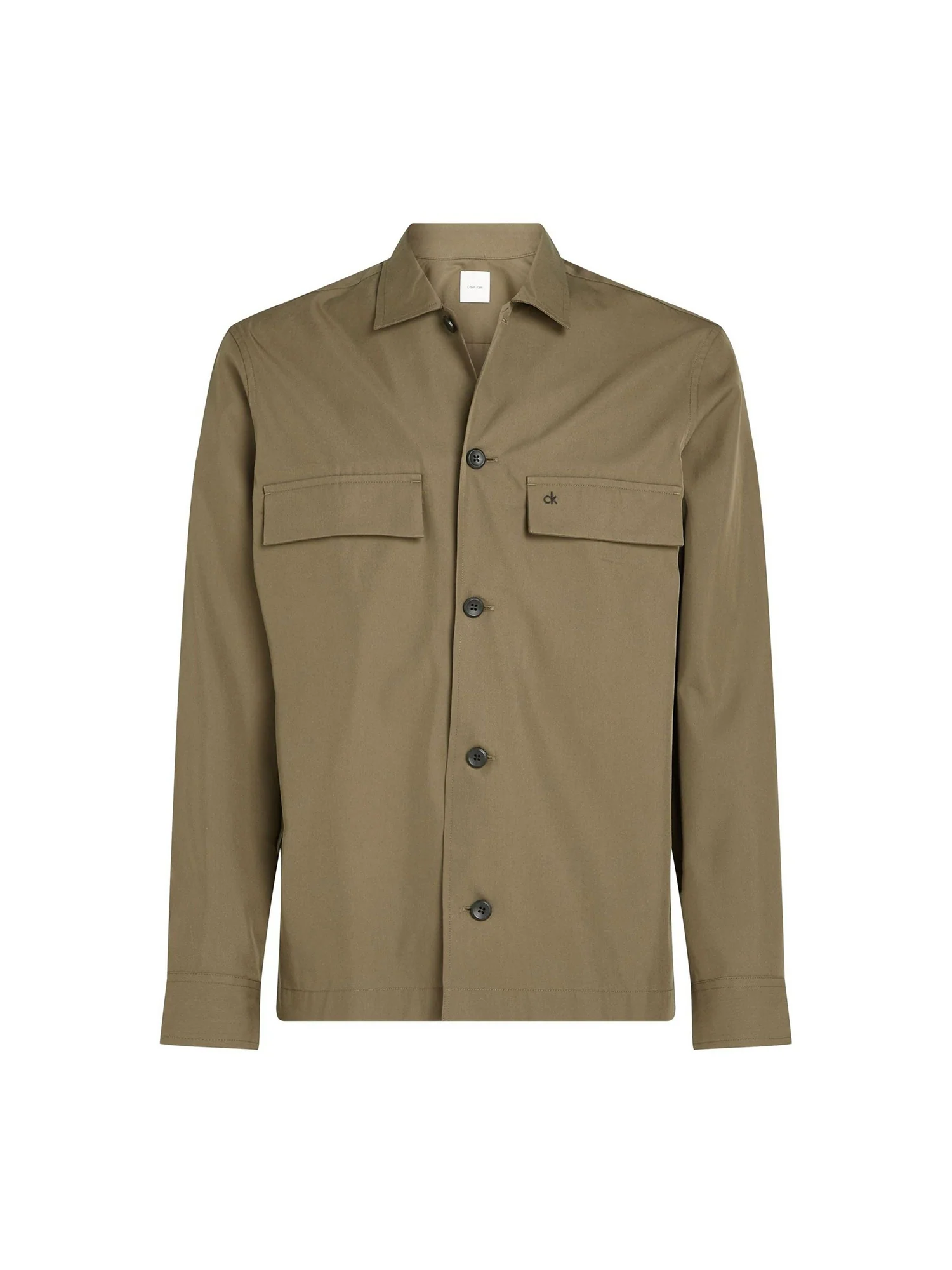 Giacca overshirt con bottoni e tasche sul petto verde - Image 5