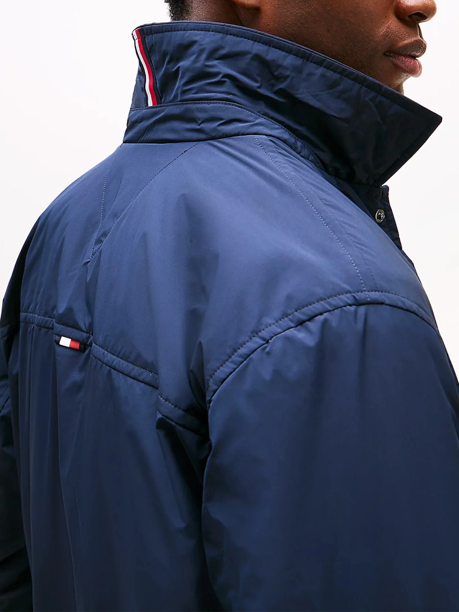 Giacca stile camicia ripiegabile blu - Image 3