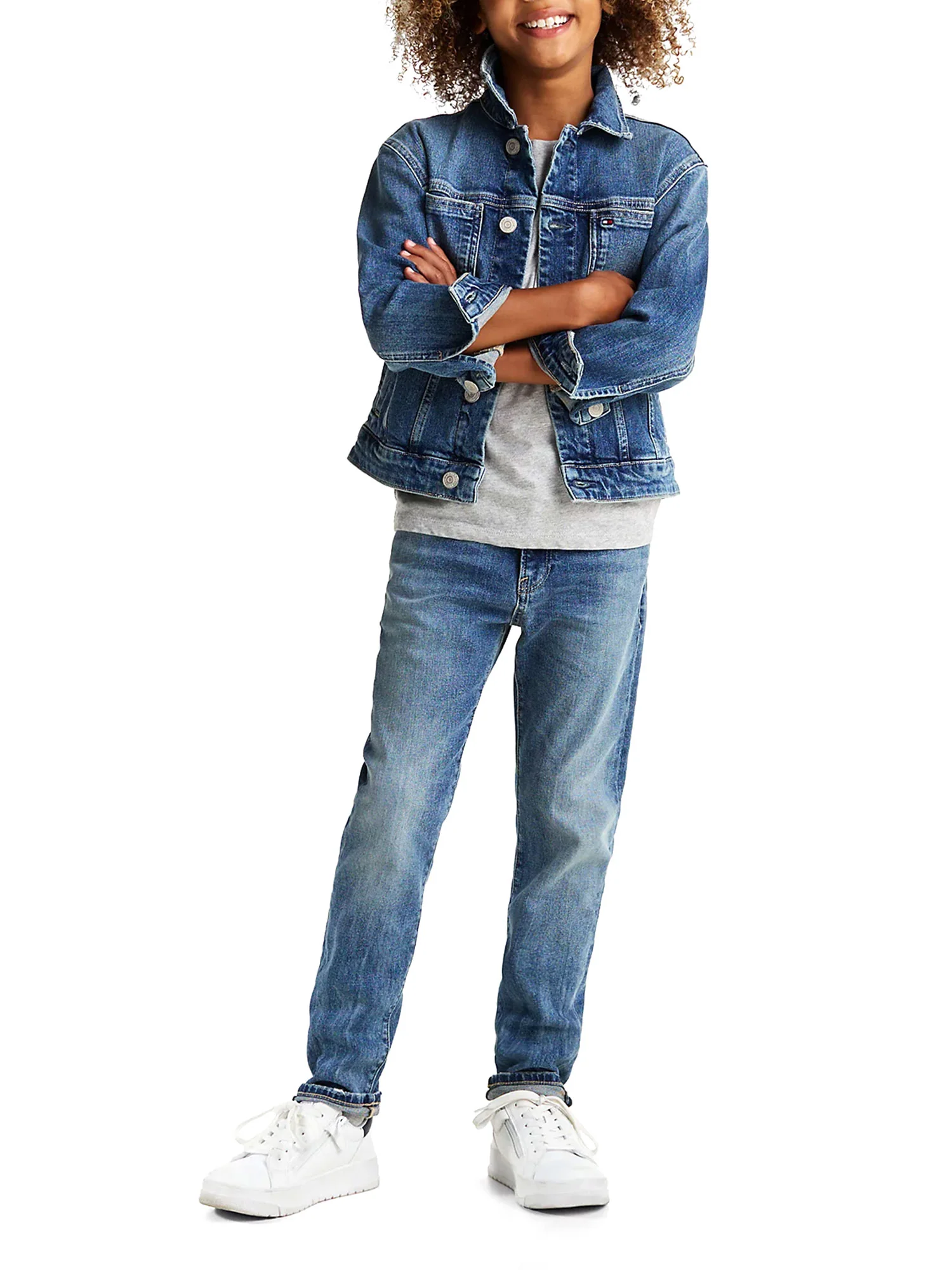 Giacca trucker oversize denim medio - Image 3