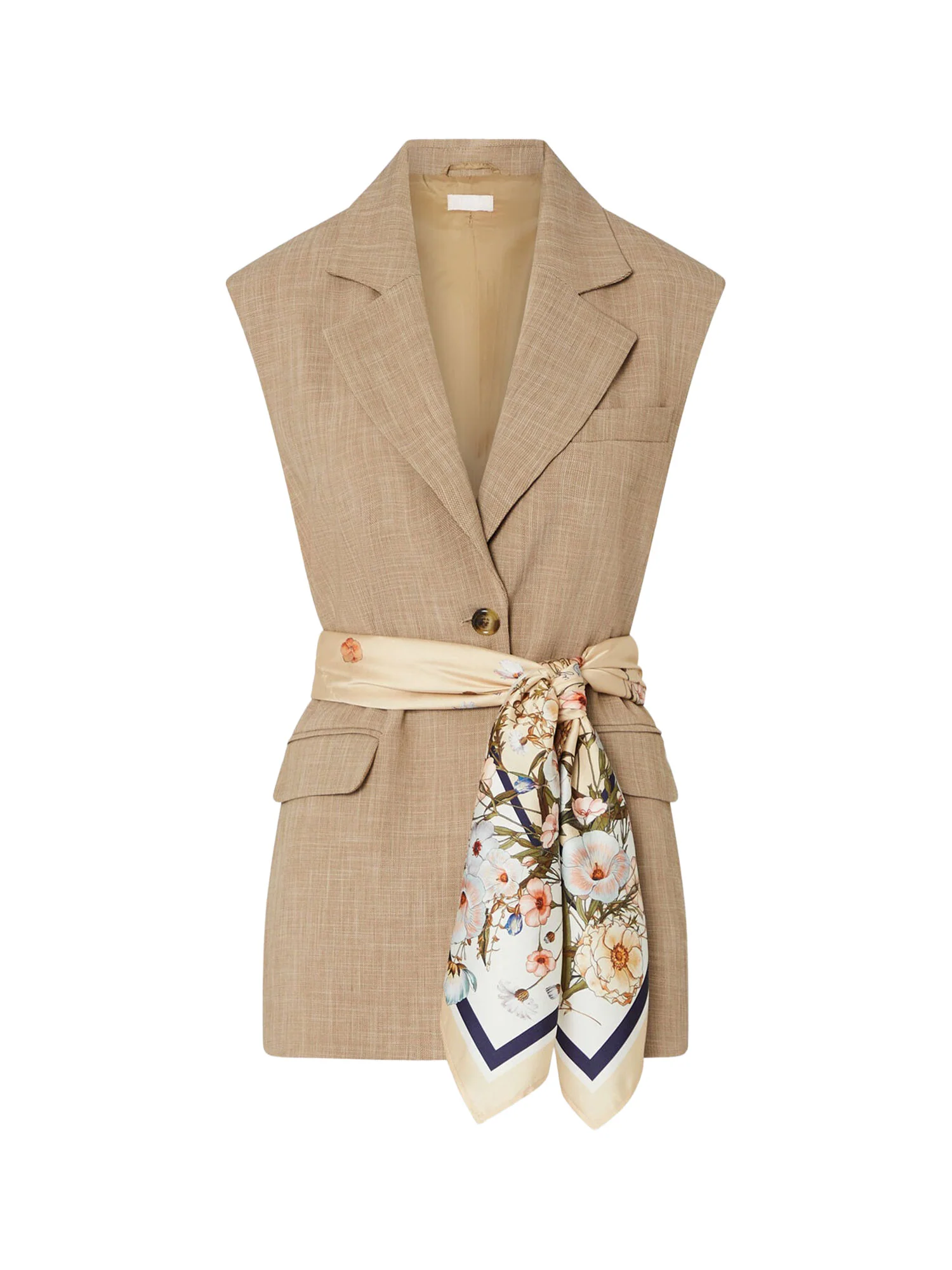 Gilet Liu Jo Donna in poly con foulard Biscotto - Image 4