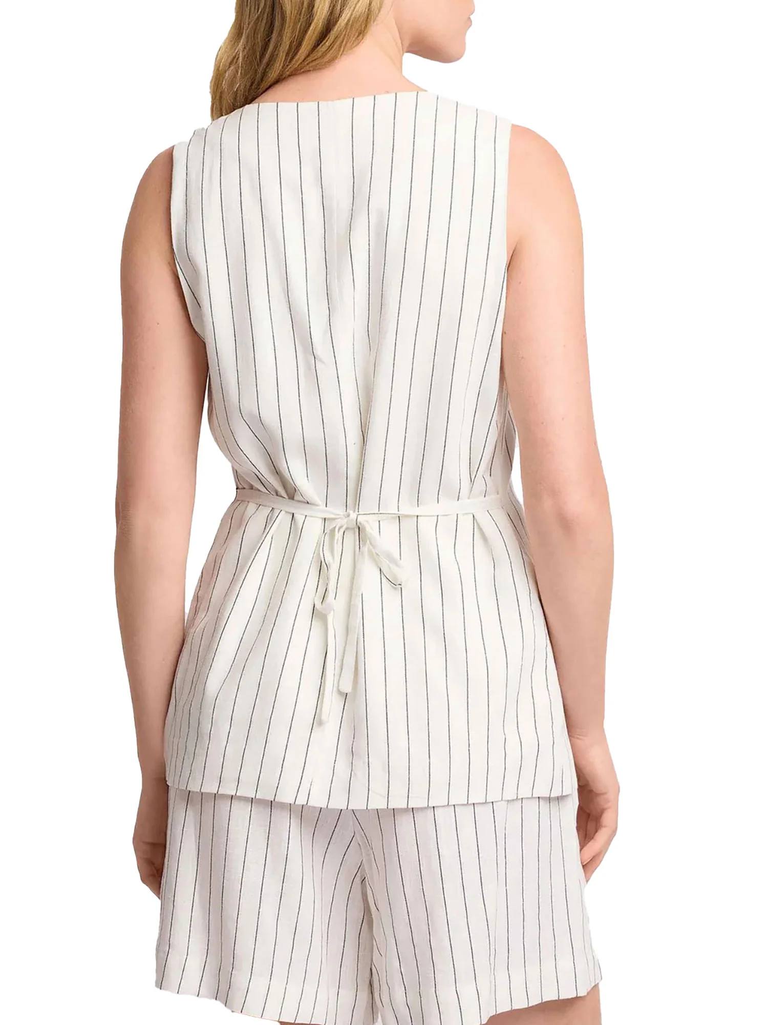 Gilet Kocca Donna a righe bianco - Image 3