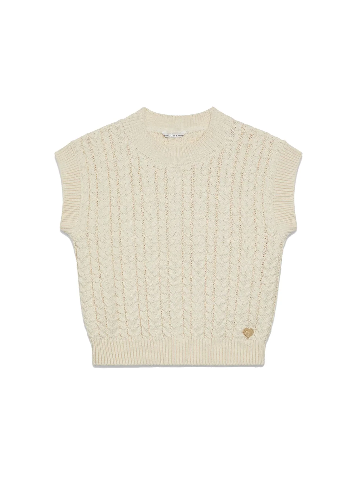 Gilet Guess Ragazza lavorato burro
