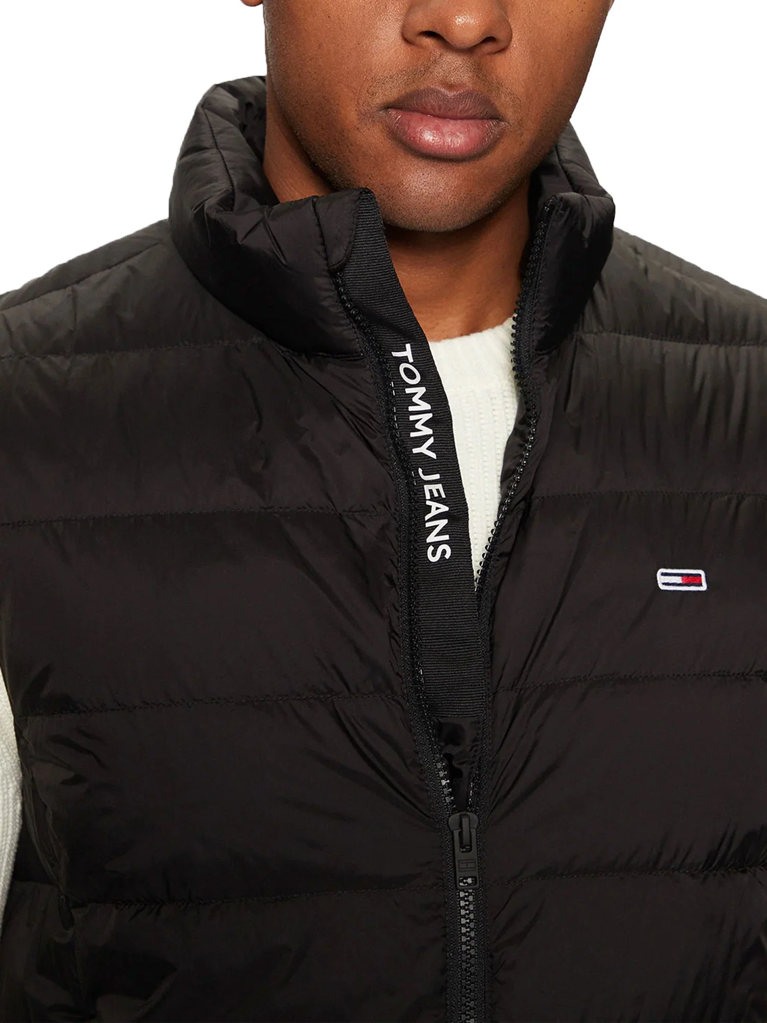 Gilet leggero in piuma con zip tjm nero - Image 3