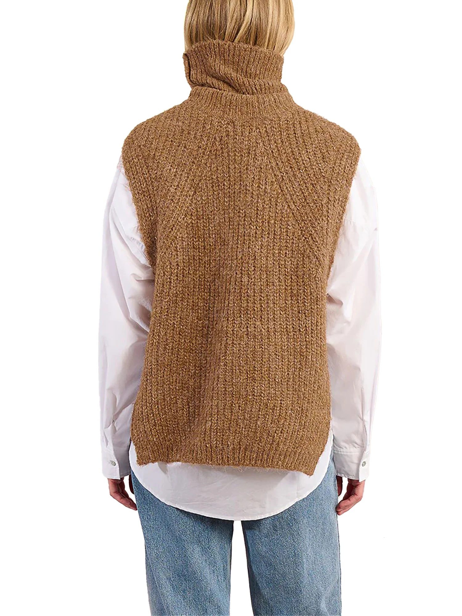 Gilet Molly Bracken donna misto lana camel - Image 3