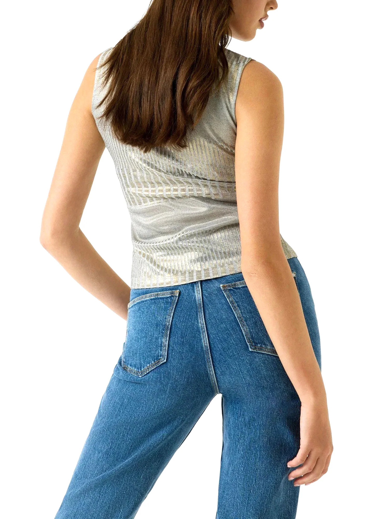 Gilet Guess Donna marilena grigio chiaro - Image 2