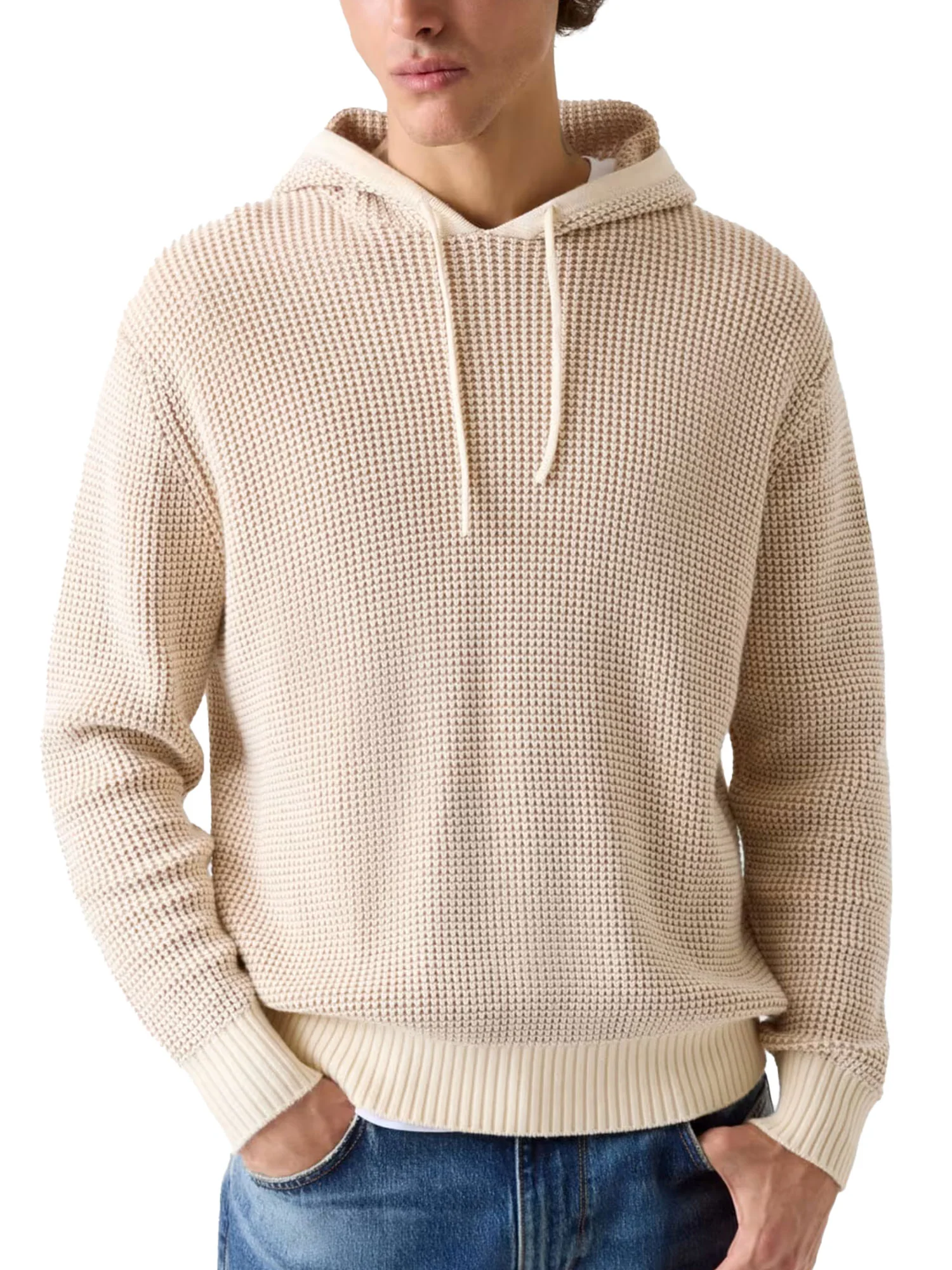 Girocollo Guess uomo Kem Waffle sabbia multi