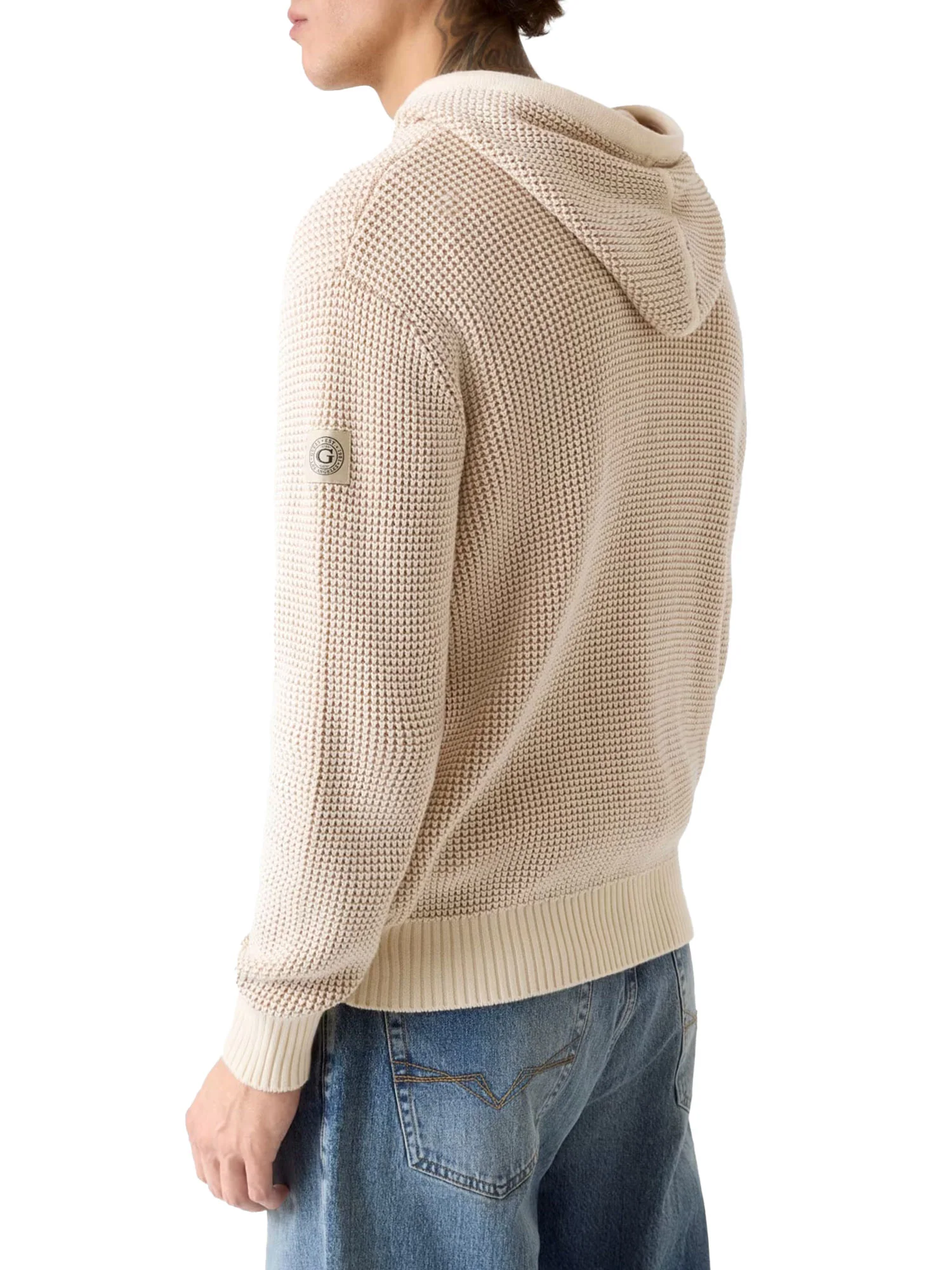 Girocollo Guess uomo Kem Waffle sabbia multi - Image 2