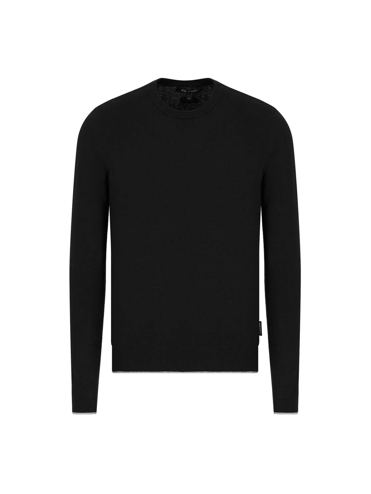 Girocollo manica lunga basic merinos nero - Image 3