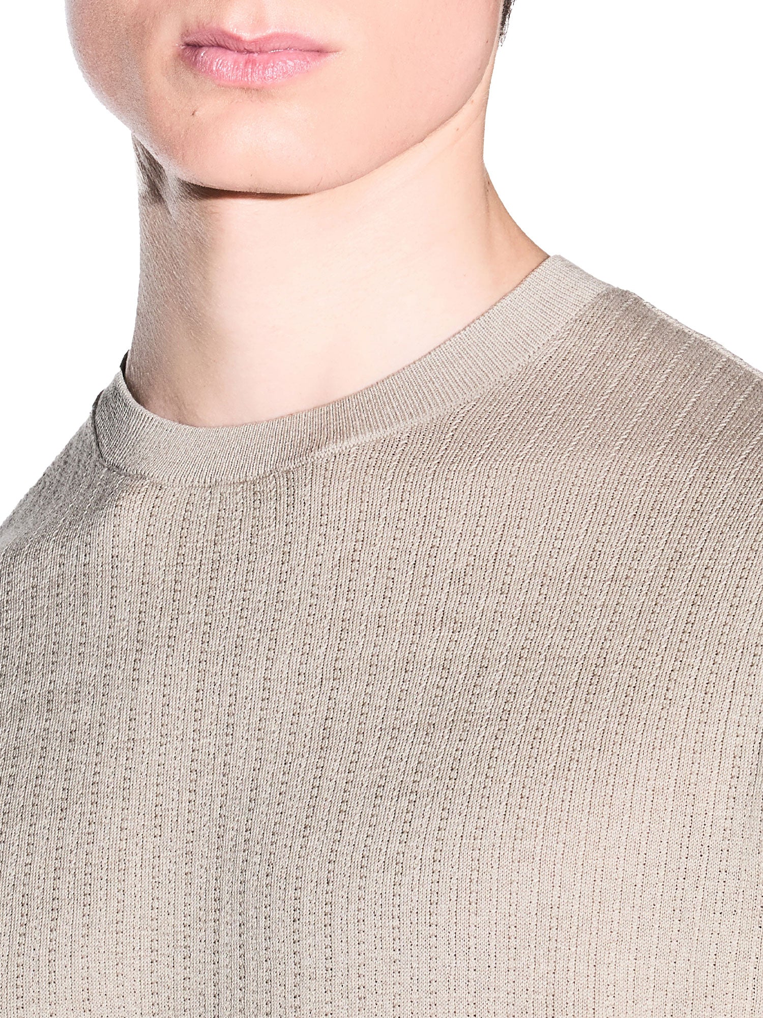 Girocollo Armani Exchange uomo manica corta Lavorato beige - Image 3