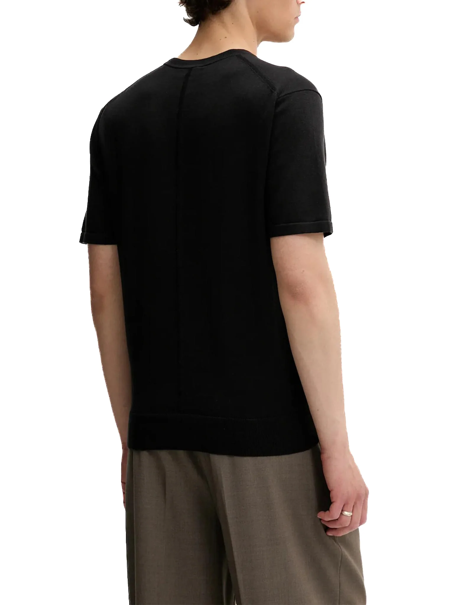 T-shirt Calvin Klein in maglia di cotone nero - Image 2