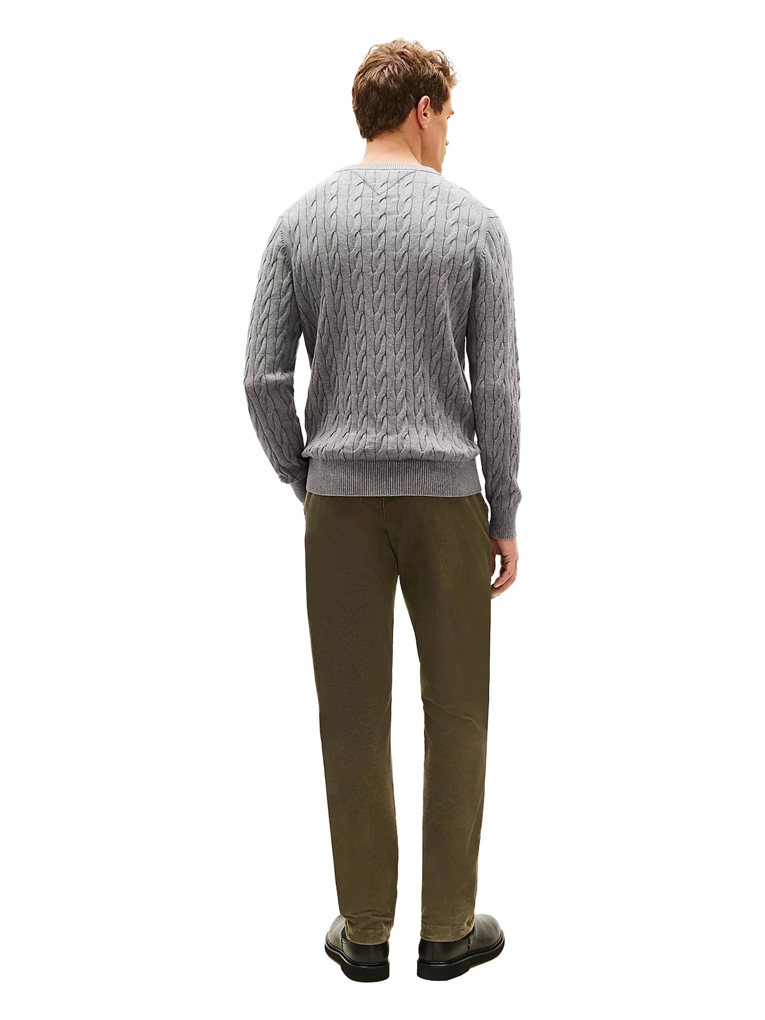 Maglione girocollo Tommy Hilfiger uomo classic cottone grigio - Image 2