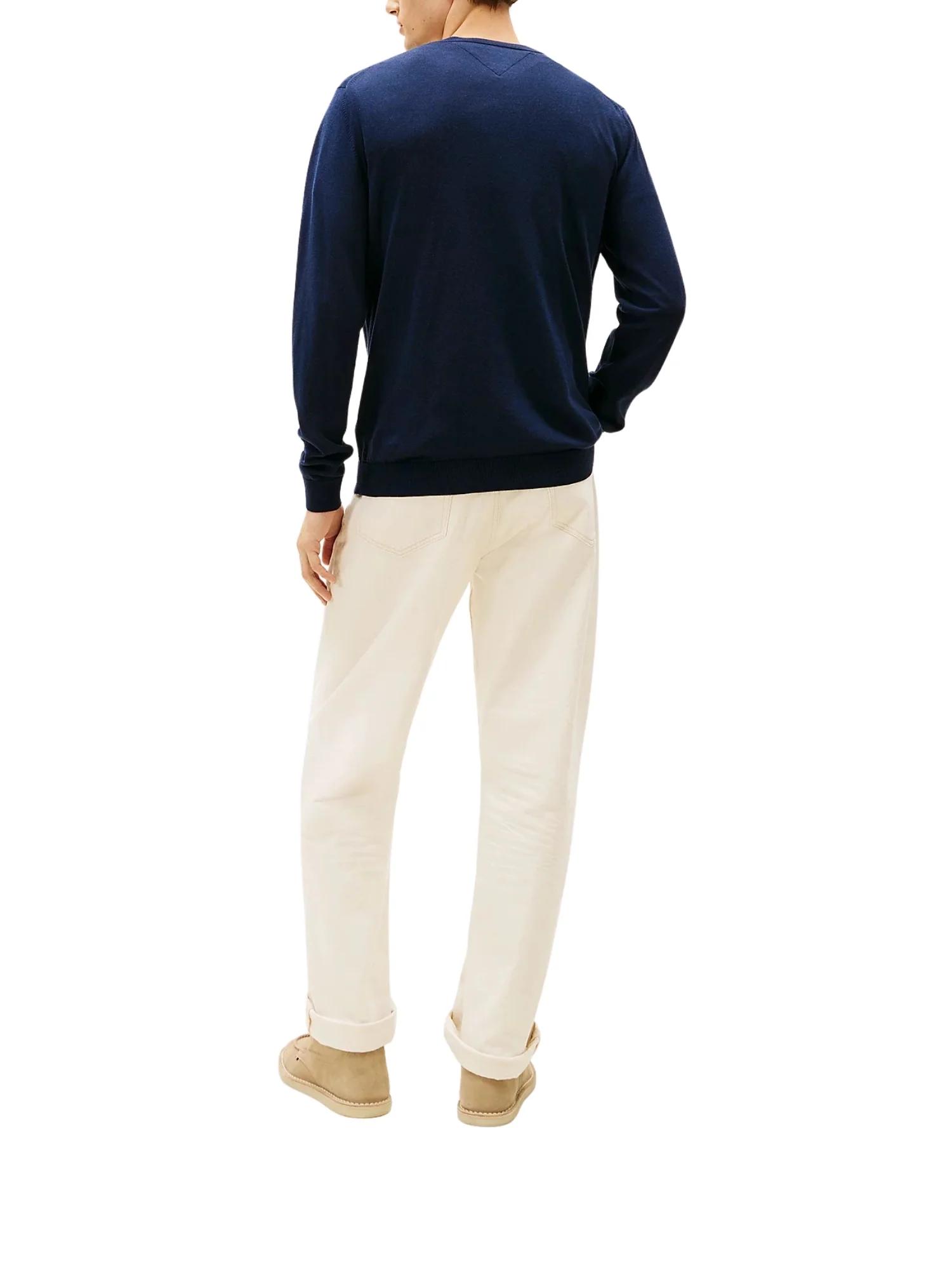 Maglia a girocollo con maniche lunghe Tommy Hilfiger modello cotton/lyocell blu - Image 2