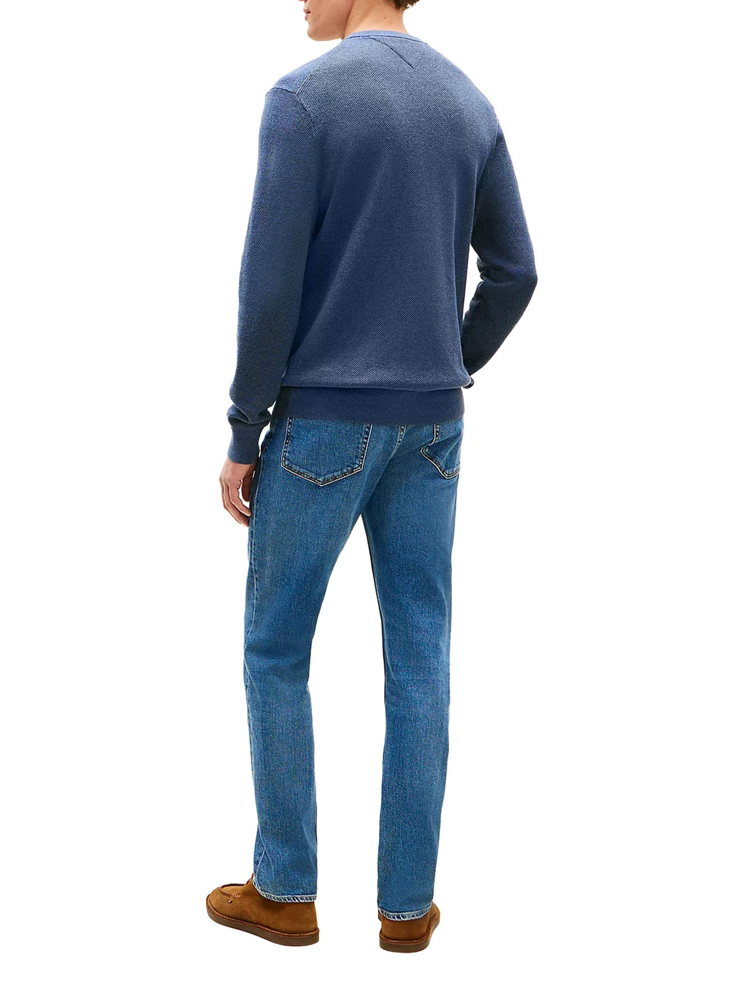 Maglione girocollo Tommy Hilfiger ml essential structure blu medio - Image 2