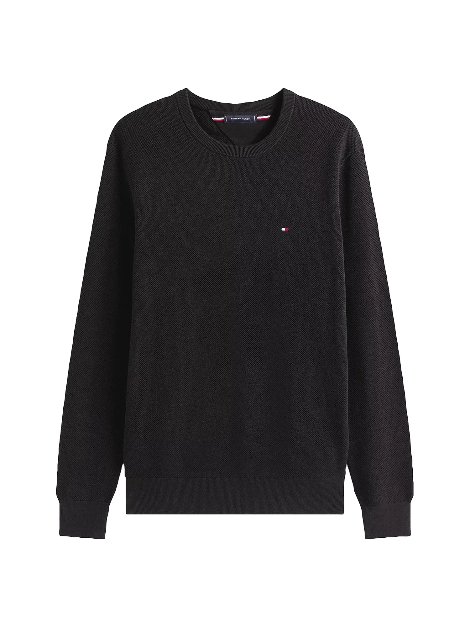 Maglione girocollo Tommy Hilfiger ml essential structure nero - Image 3