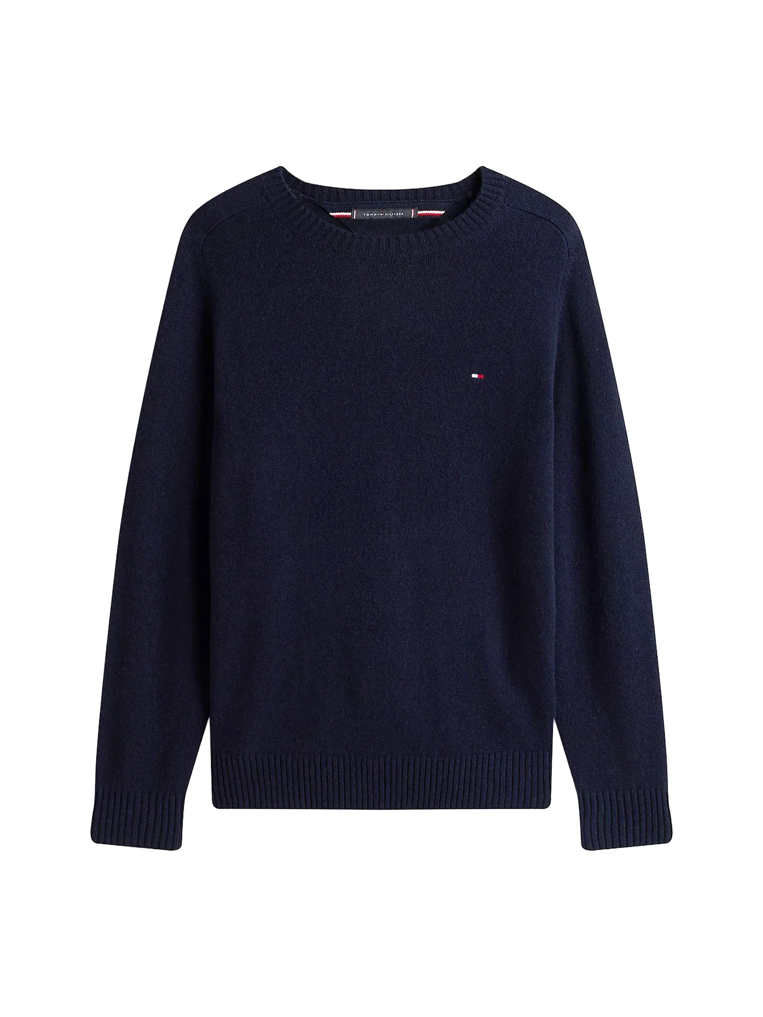 Maglione girocollo Tommy Hilfiger uomo in lambswool blu - Image 3