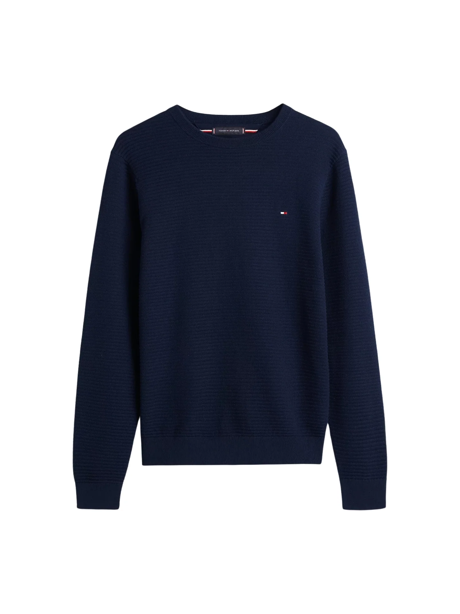Maglia a girocollo con maniche lunghe Tommy Hilfiger modello seasonal structure blu - Image 3