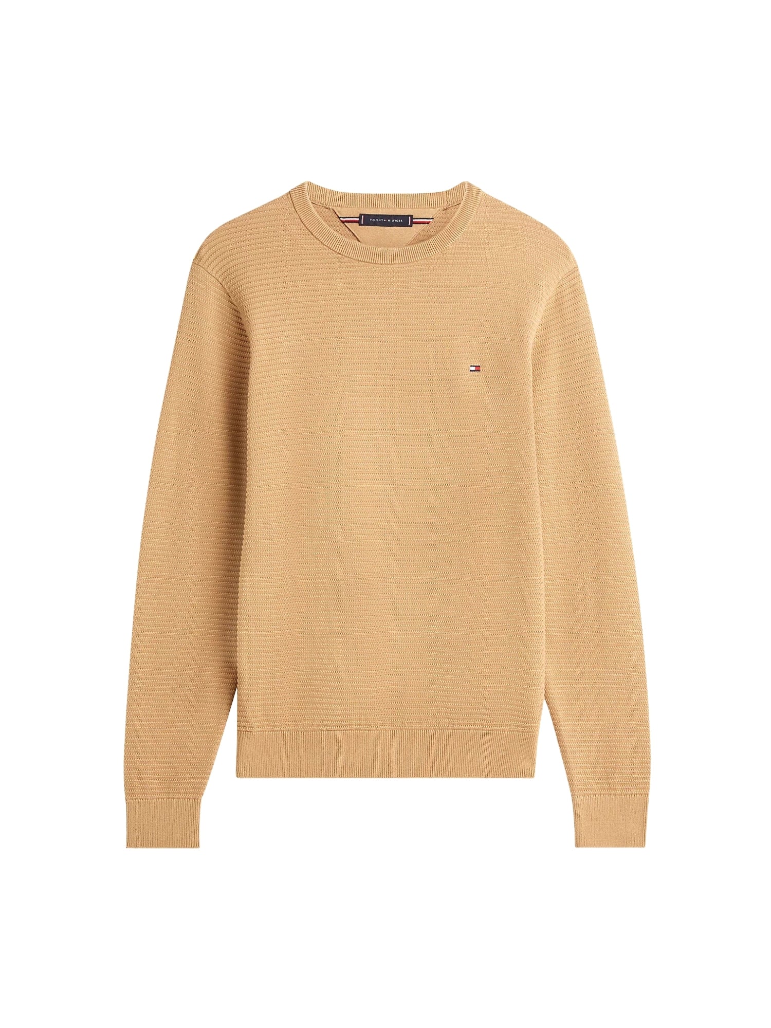 Maglia a girocollo con maniche lunghe Tommy Hilfiger modello seasonal structure sabbia - Image 3