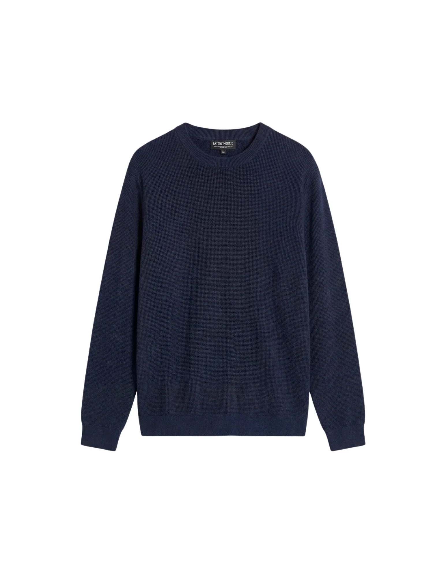 Maglia a girocollo con maniche lunghe Antony Morato uomo modello super fine yarn blu - Image 4