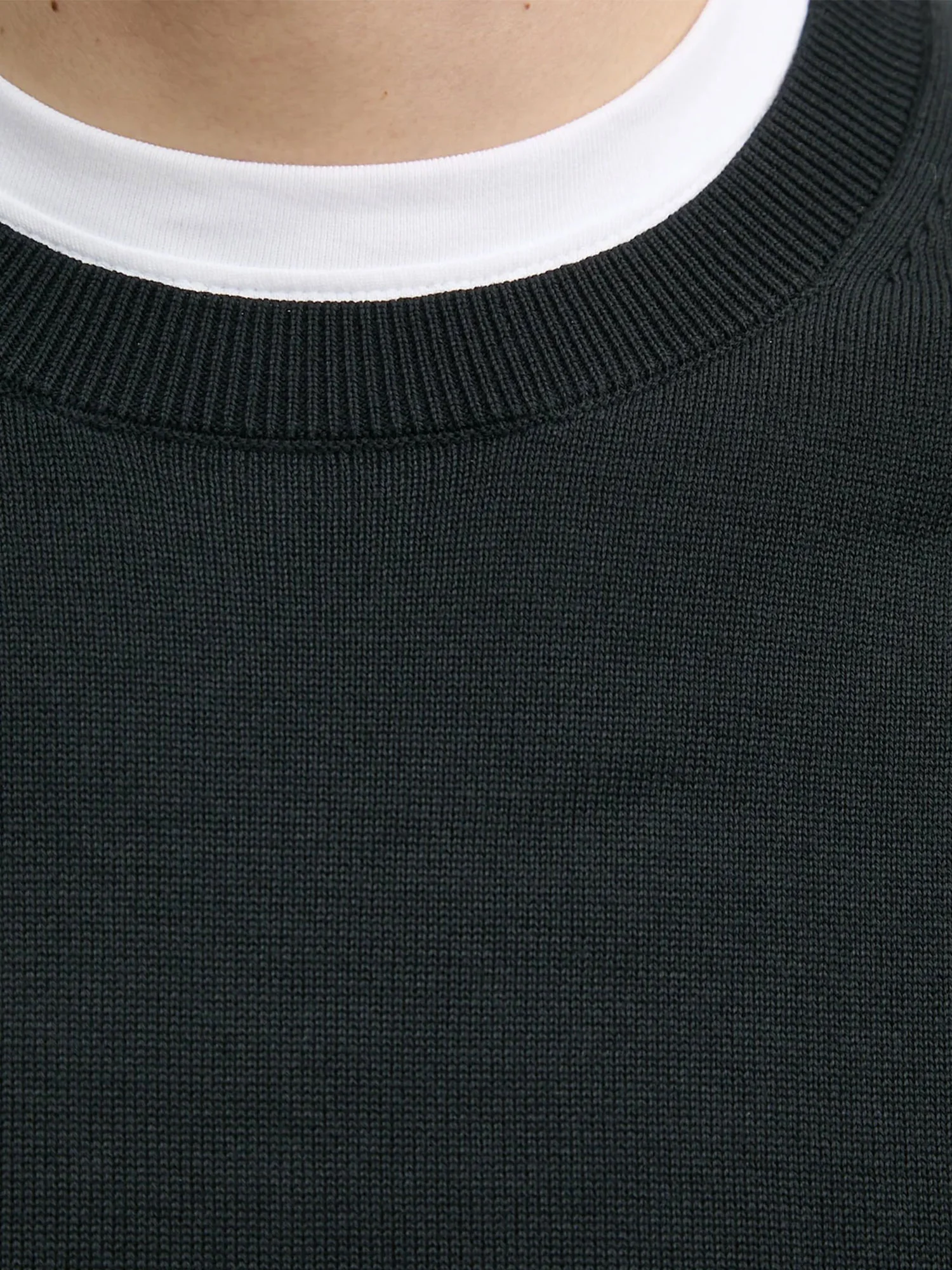 Maglia Calvin Klein girocollo in cotone nero - Image 4
