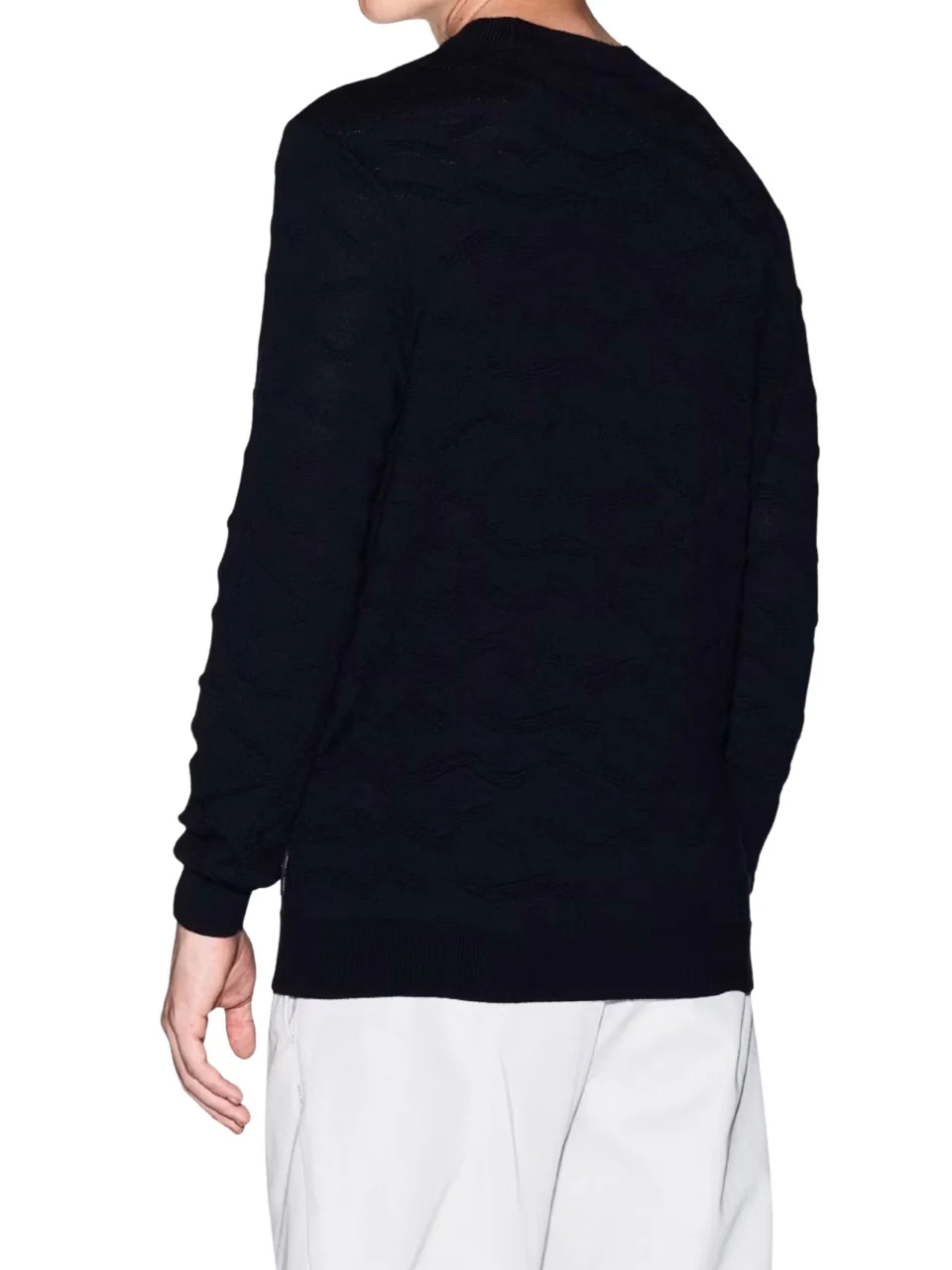 Girocollo ml Zig Zag Armani Exchange Uomo Navy - Image 2